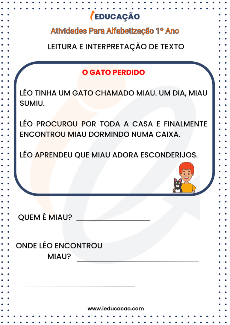 Caderno de Atividades Para Alfabetização 1º Ano em PDF
