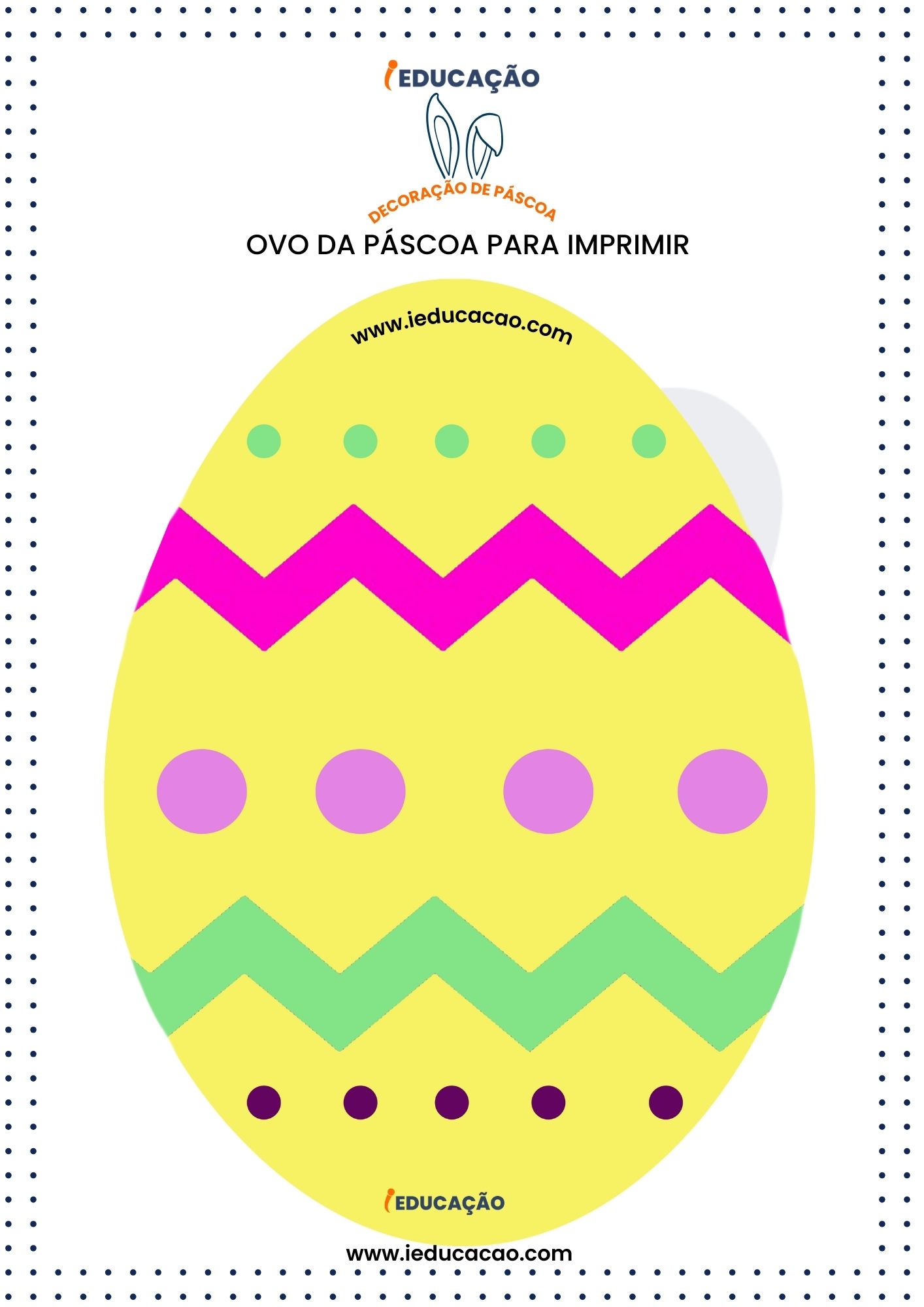 Decoração de Páscoa ovos da páscoa colorido para imprimir