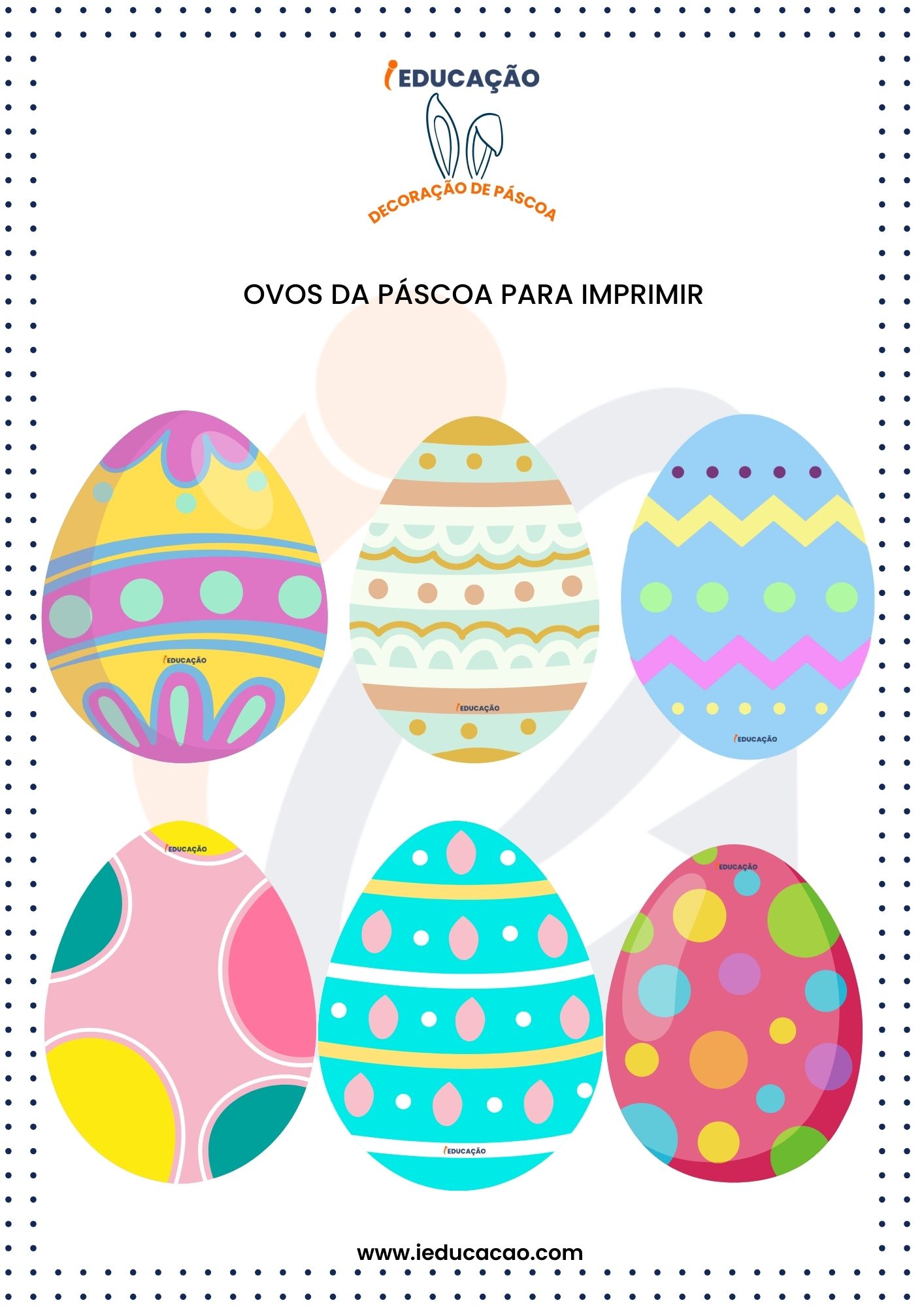 Decoração de Páscoa ovos da páscoa coloridos_