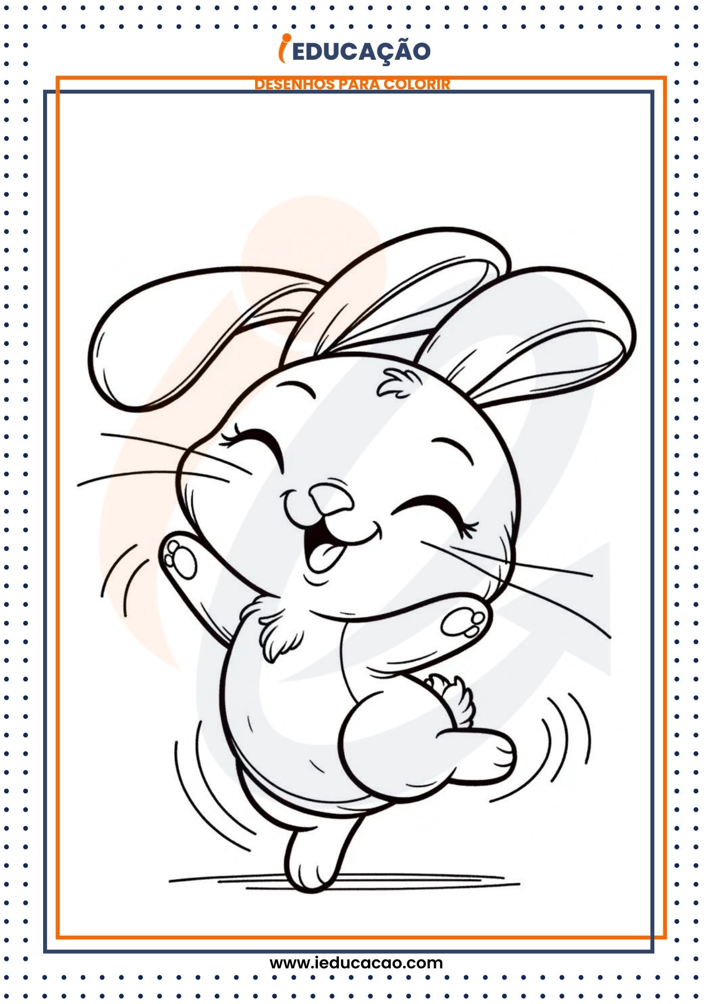 Desenhos da Páscoa 2024 de coelho