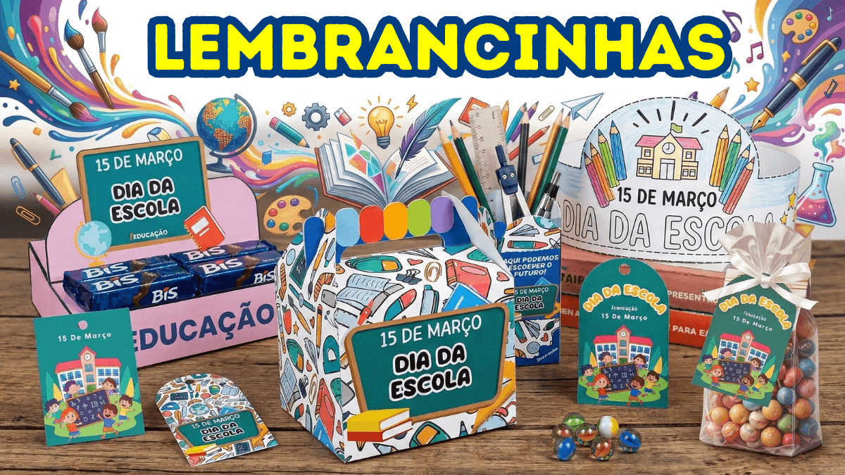 Lembrancinhas para o Dia da Escola - Moldes para imprimir e montar