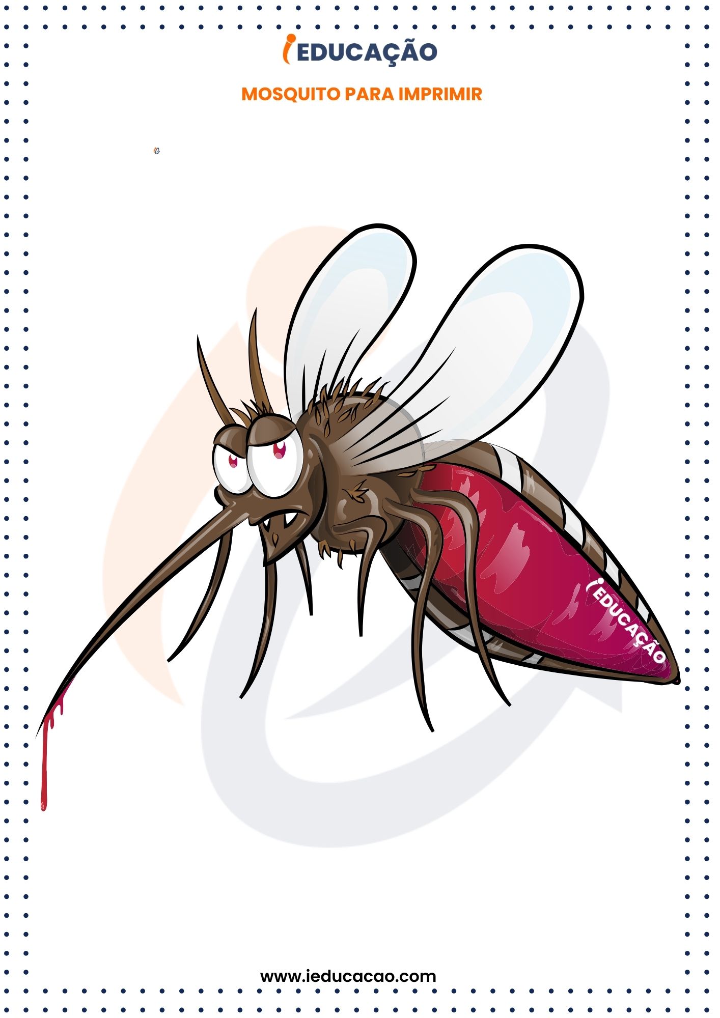 Mosquito da dengue para imprimir