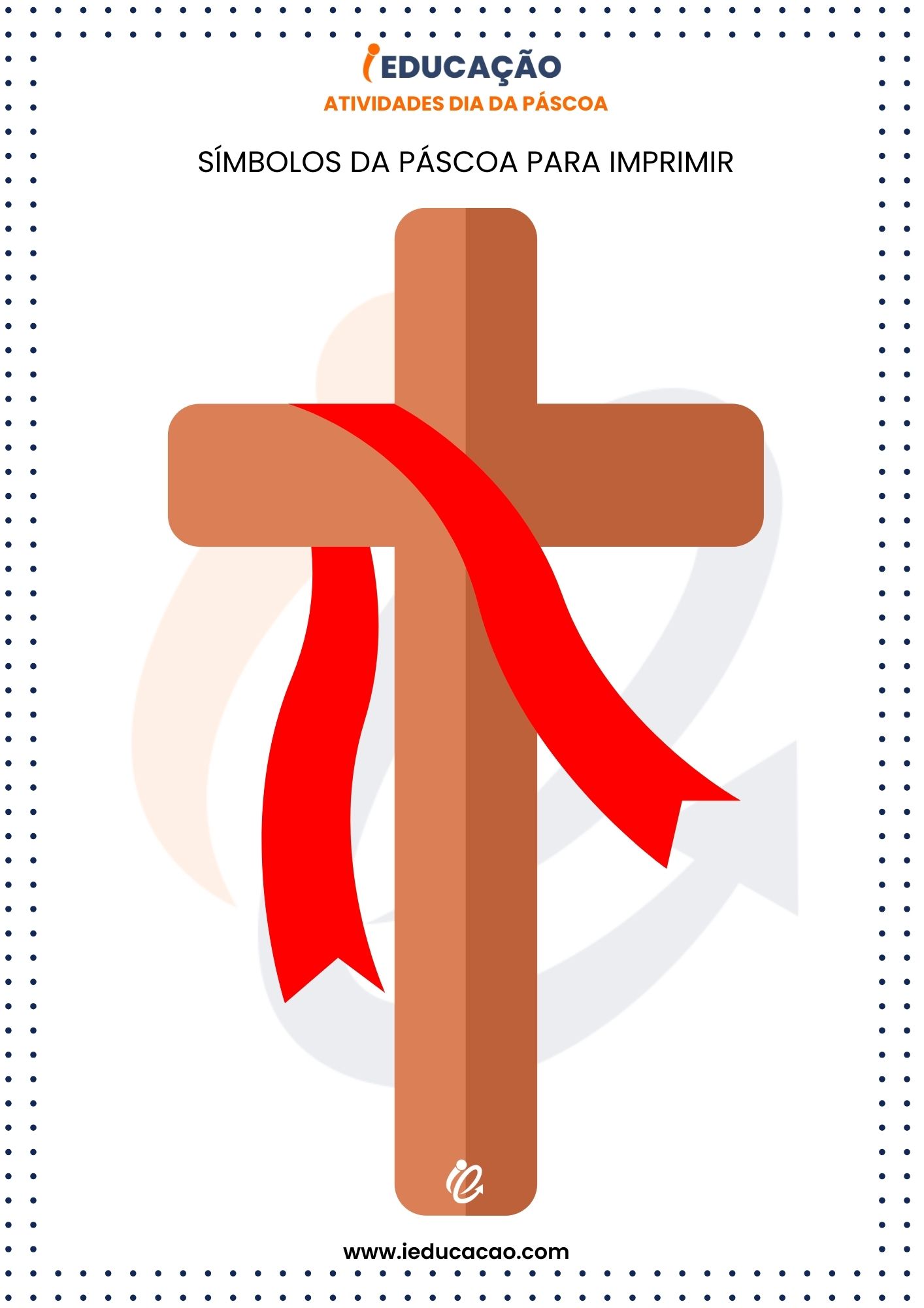 Os Símbolos da Páscoa para Imprimir cruz
