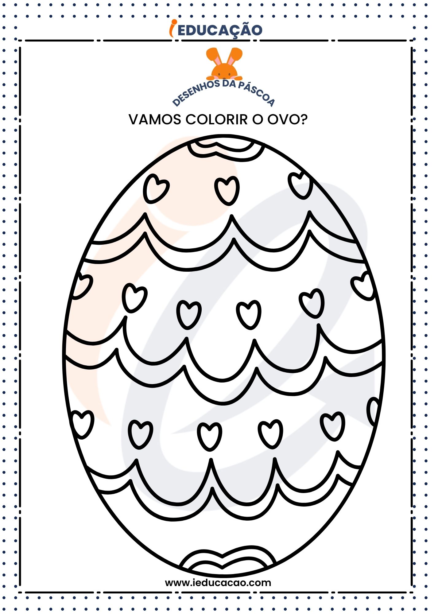 Ovos de Páscoa Infantil para colorir