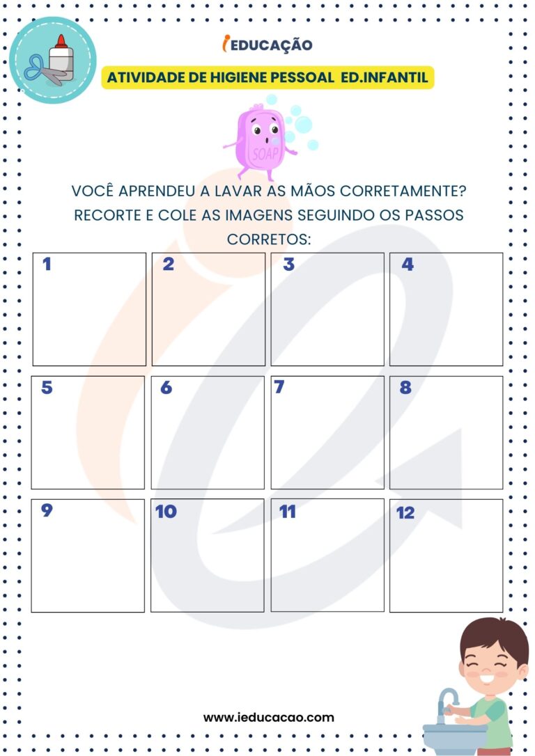 Atividades de Higiene Pessoal para Educação Infantil (BNCC)