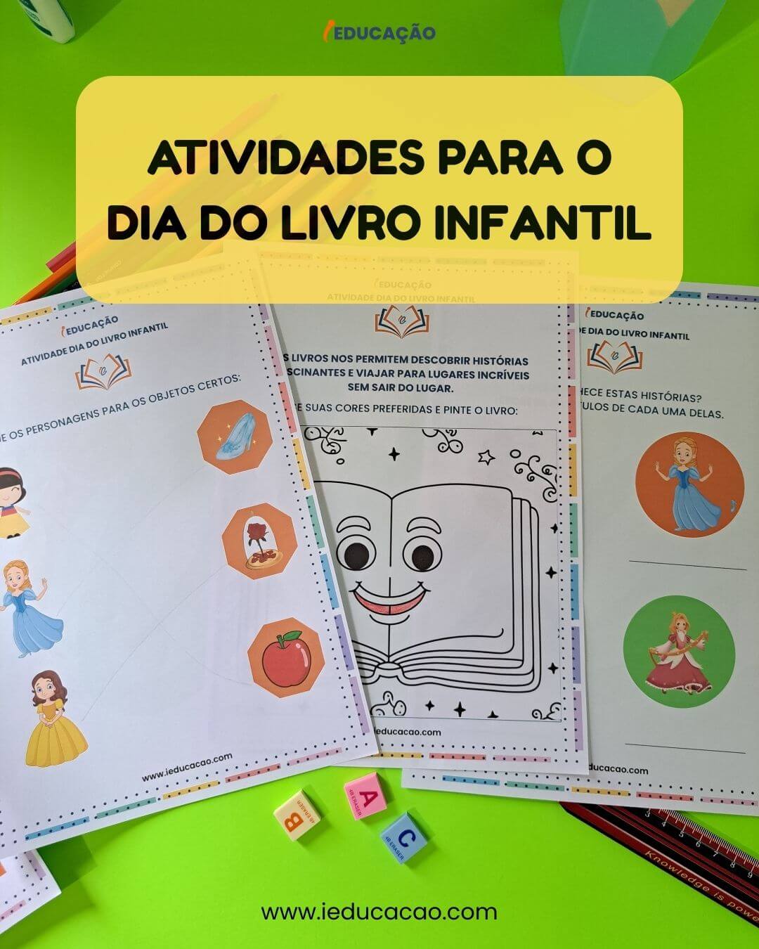Projeto Dia do Livro para Educação Infantil com Recursos de Leitura para Imprimir Atividades para o Dia do Livro Infantil – PDF Gratuito