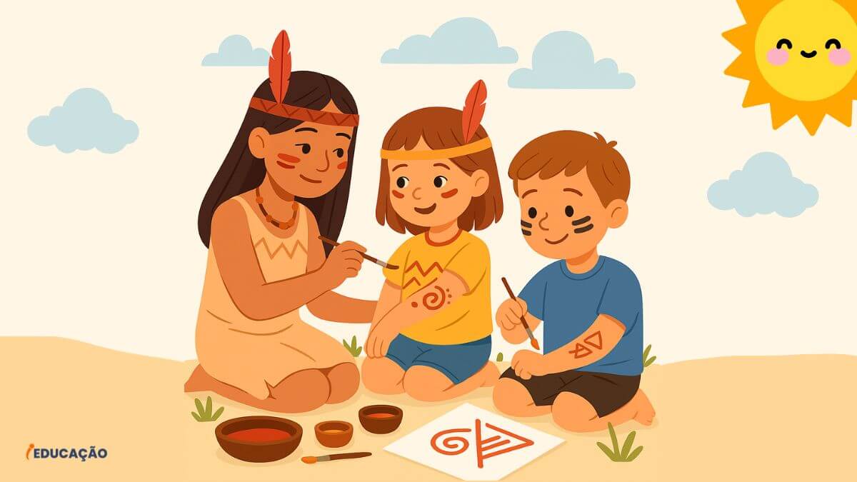 14 Brincadeiras Indígenas para Aprender e se Divertir - iEducação Brincadeiras Indígenas - Imagem Ilustrativa Oficina de Pintura