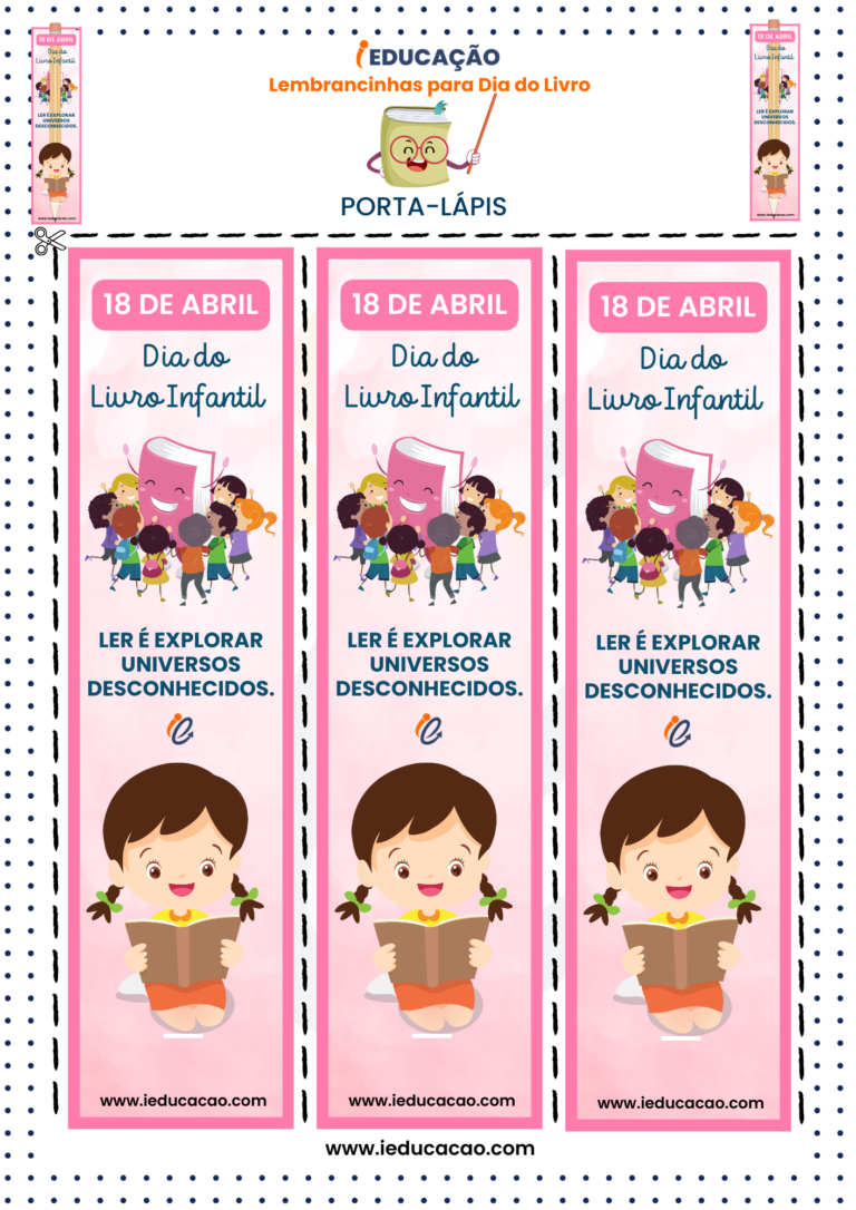 Lembrancinhas para Dia do Livro [Imprimir PDF Gratuito]
