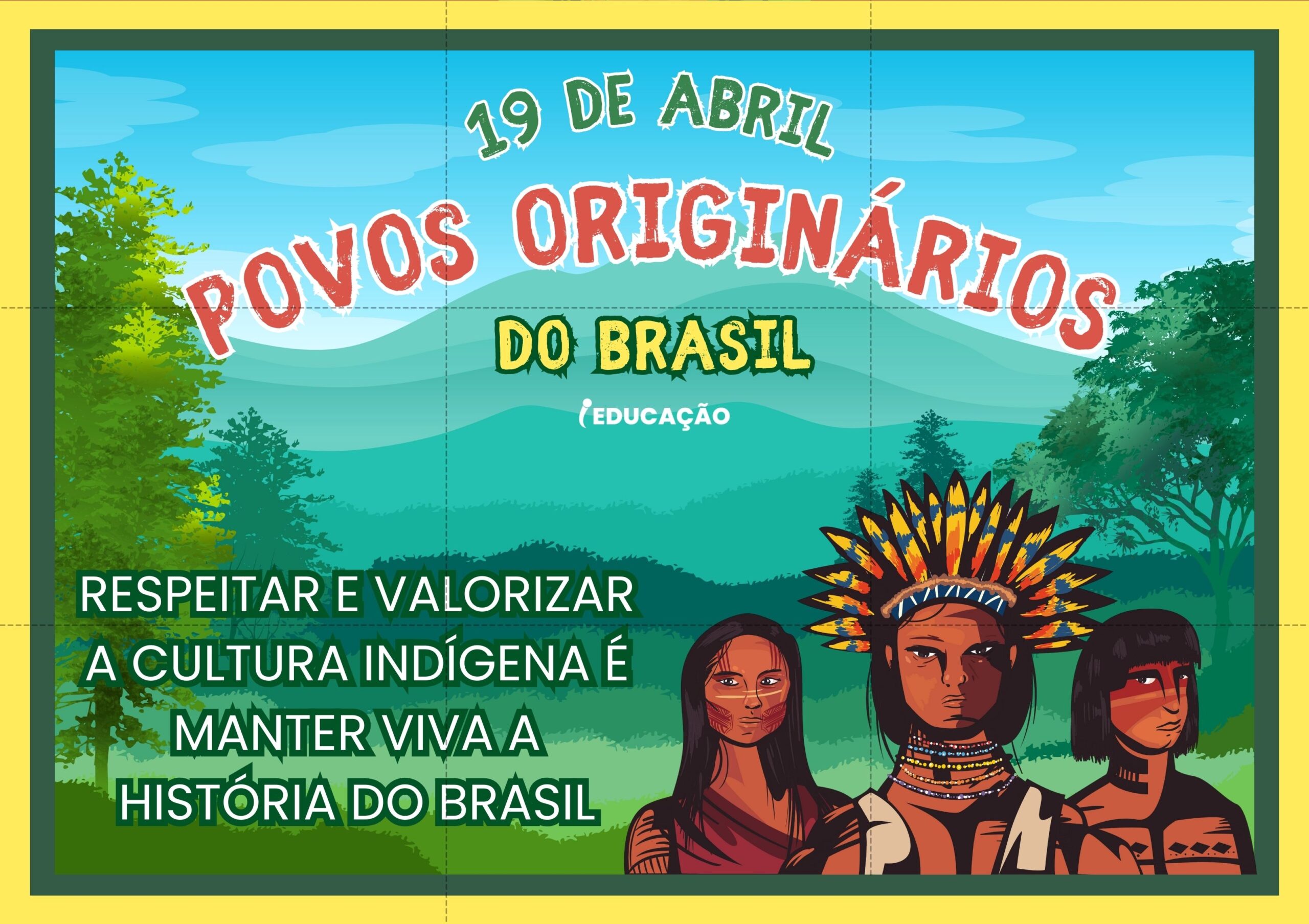 Painel Dia do Índio para imprimir_ Cultura Indígena Brasileira - Painel dos povos originários do Brasil.jpg