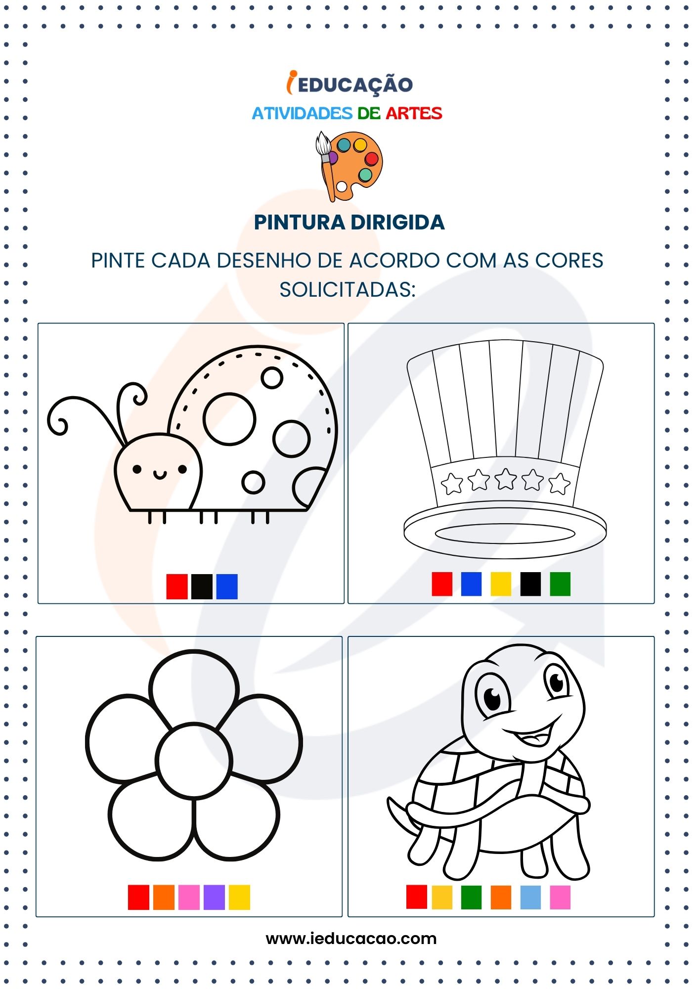 Atividades de Artes para Educação Infantil- Atividade de Pintura Dirigida