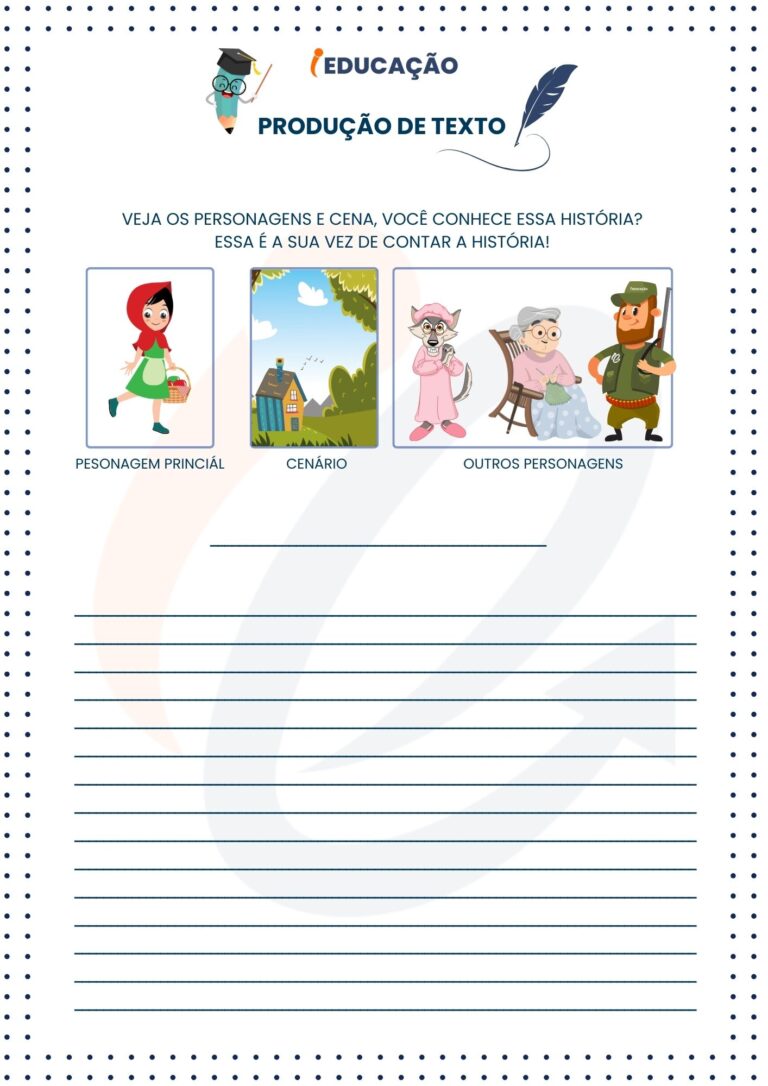 Atividades de Produção de Textos Para Imprimir em PDF Grátis