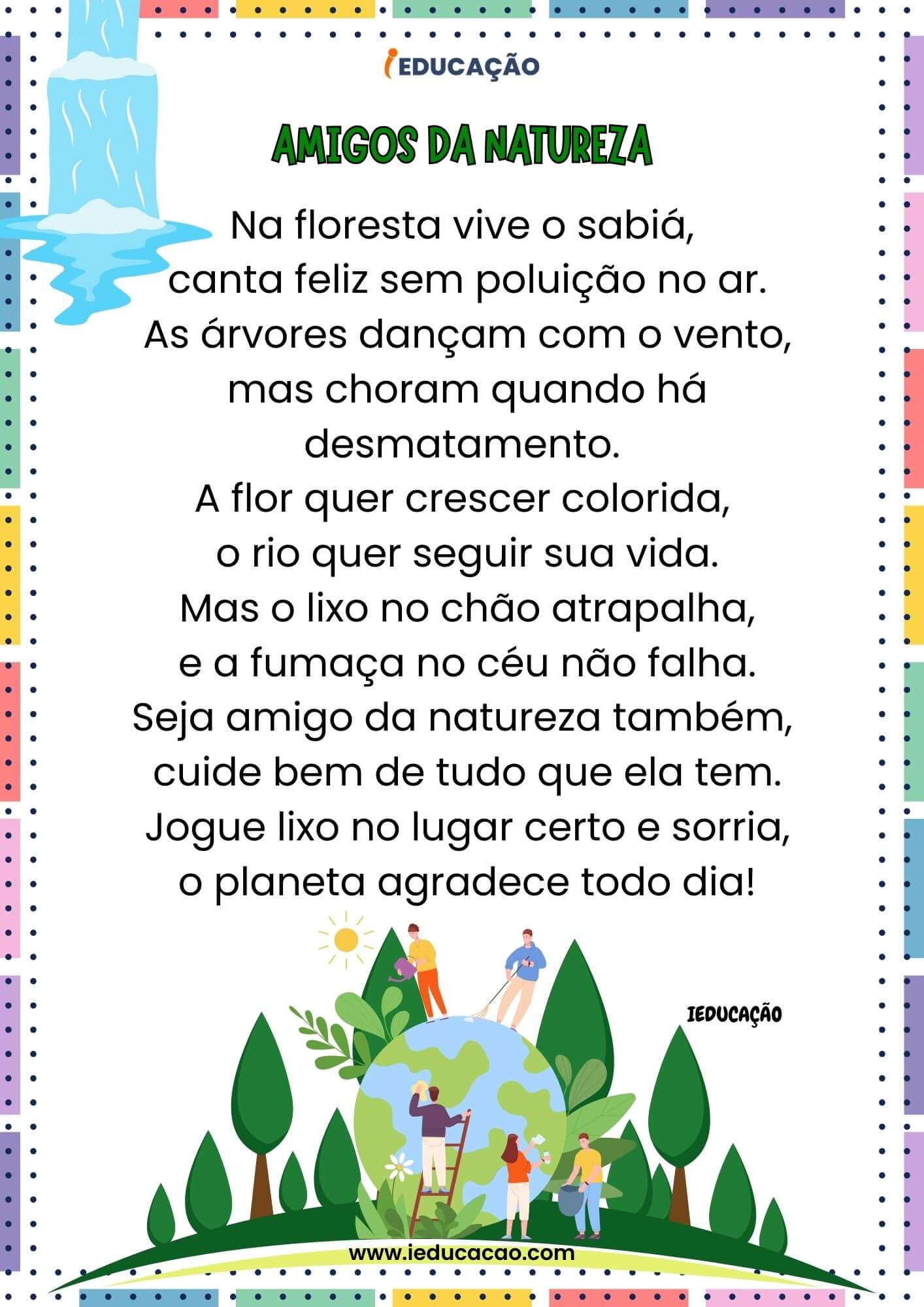 Atividades do Meio Ambiente 1º Ano para Imprimir - iEducação Atividades do Meio Ambiente 1º Ano - Textos Sobre o Meio Ambiente para o 1º Ano - Texto Sobre a Preservação da Natureza