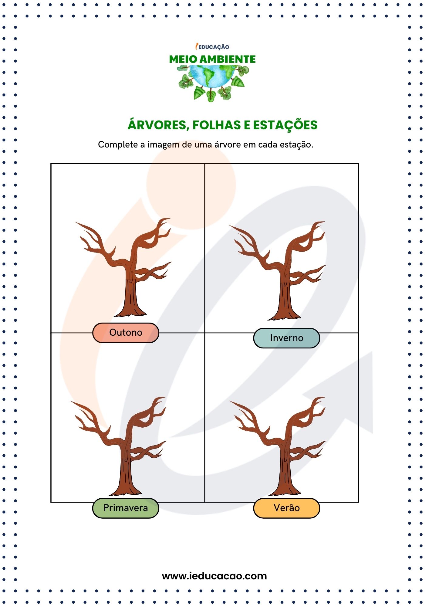 Atividades do Meio Ambiente 5 Ano - Atividade das Estações do Ano