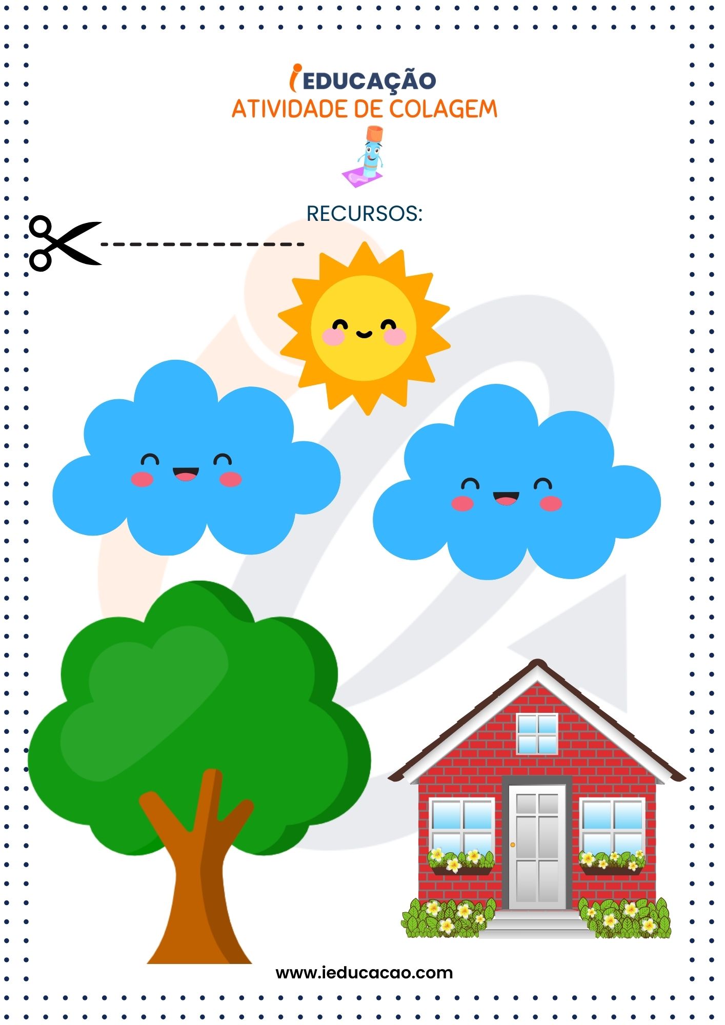 Atividade de Colagem para Educação Infantil- Recursos para Recortar