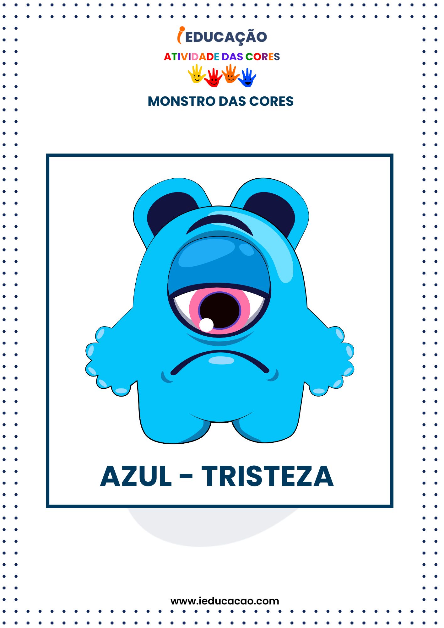 Atividades das Cores para Imprimir - Recurso pedagógico - Monstro das cores - Azul.jpg