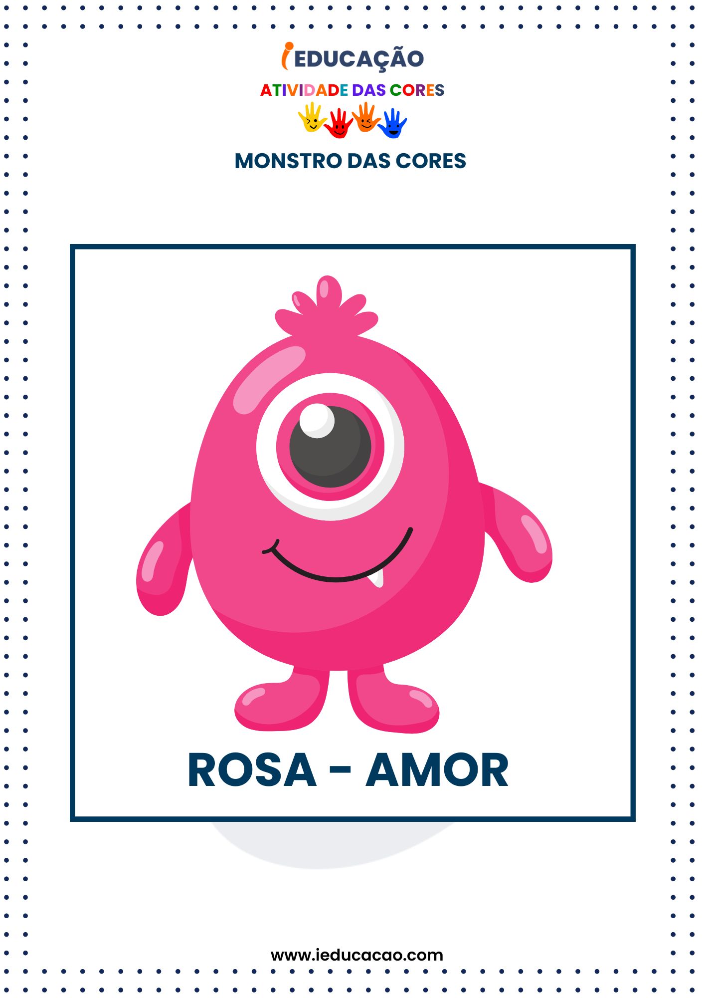 Atividades das Cores para Imprimir - Recurso pedagógico - Monstro das cores para trabalhar as emoções - Rosa.jpg