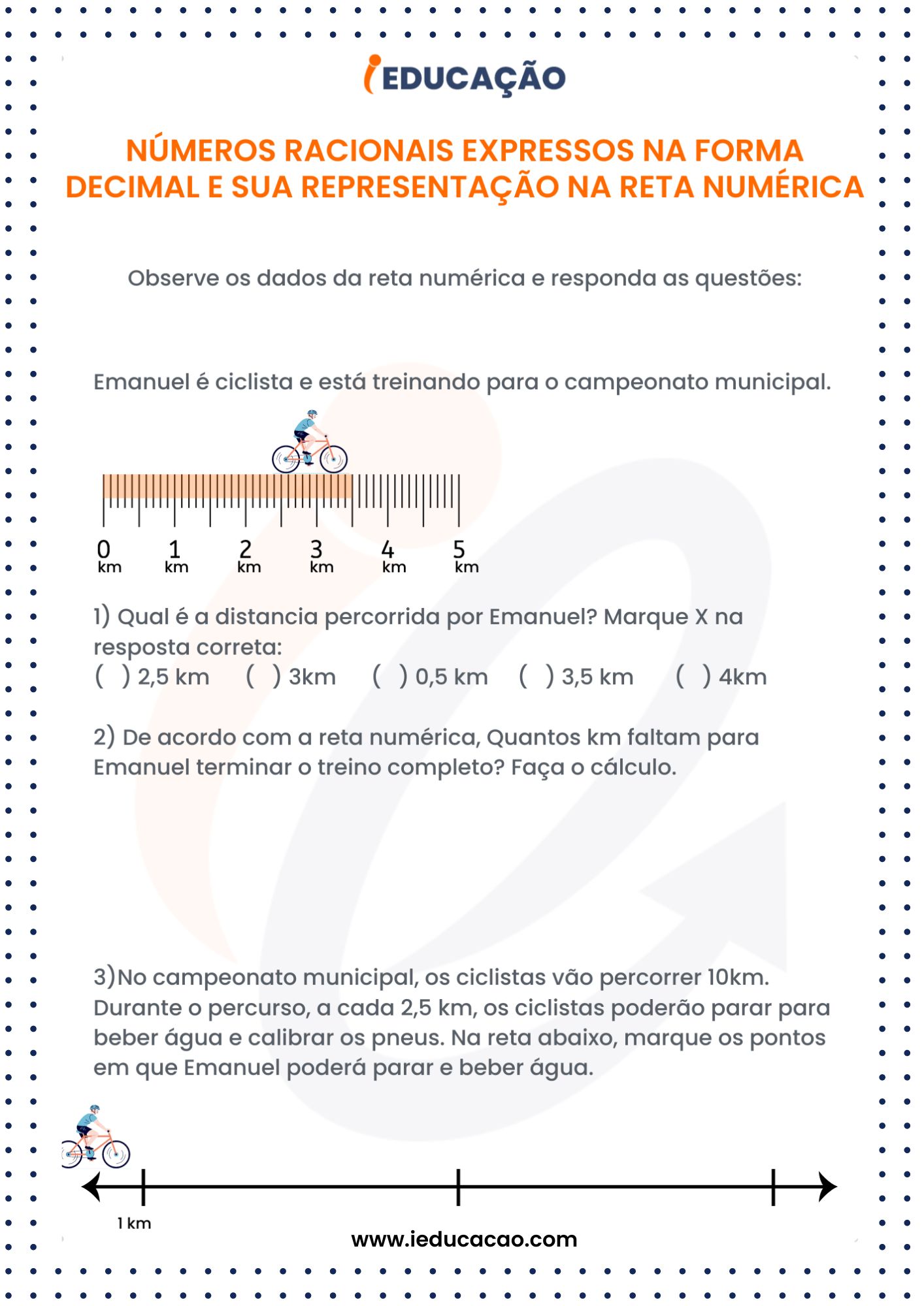 Atividades de Matemática para o 5º Ano- Atividade de Números Decimais 5º Ano