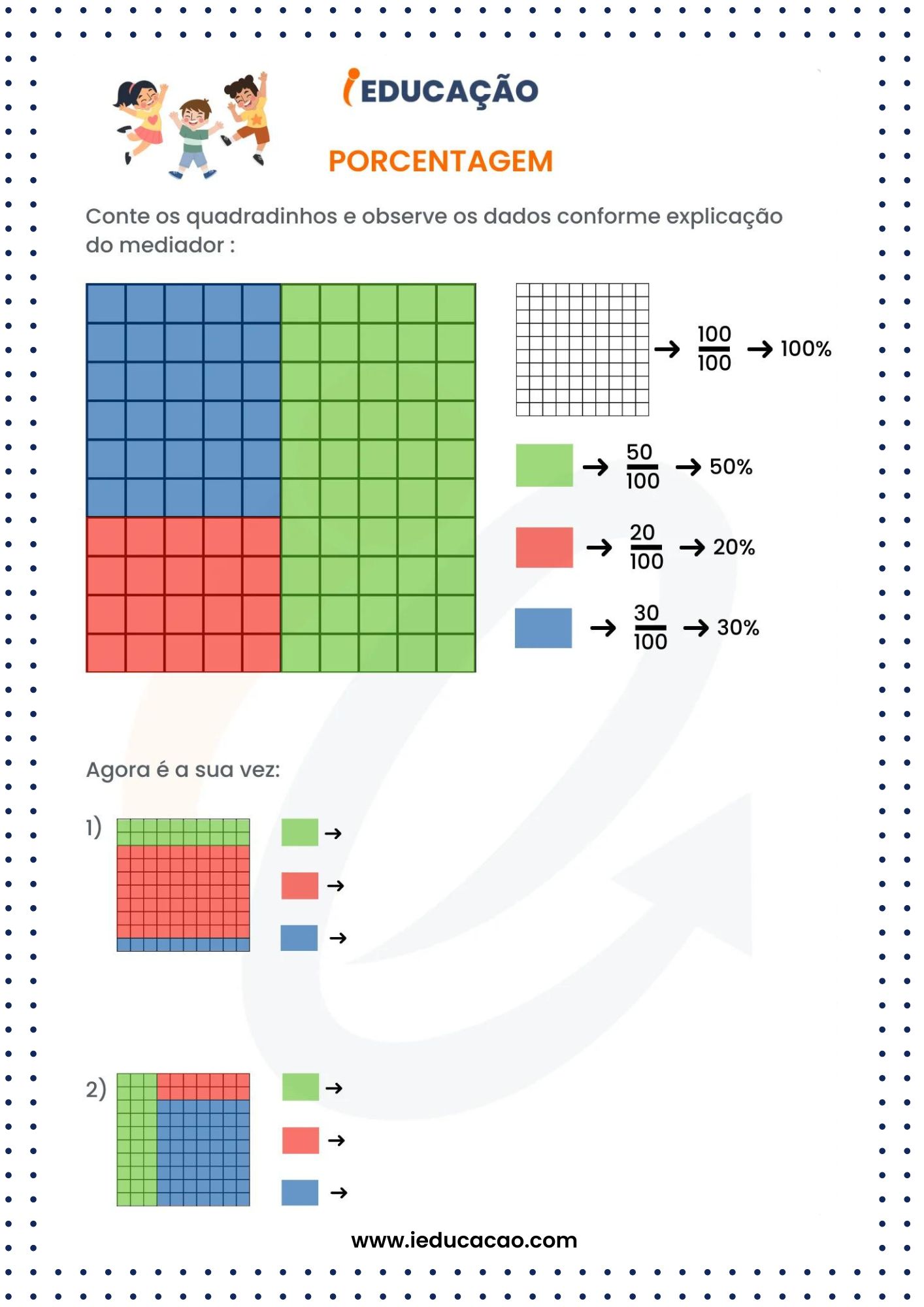 Atividades de Matemática para o 5º Ano- Atividade de Porcentagem para o 5º Ano- Atividade de Porcentagem para Imprimir