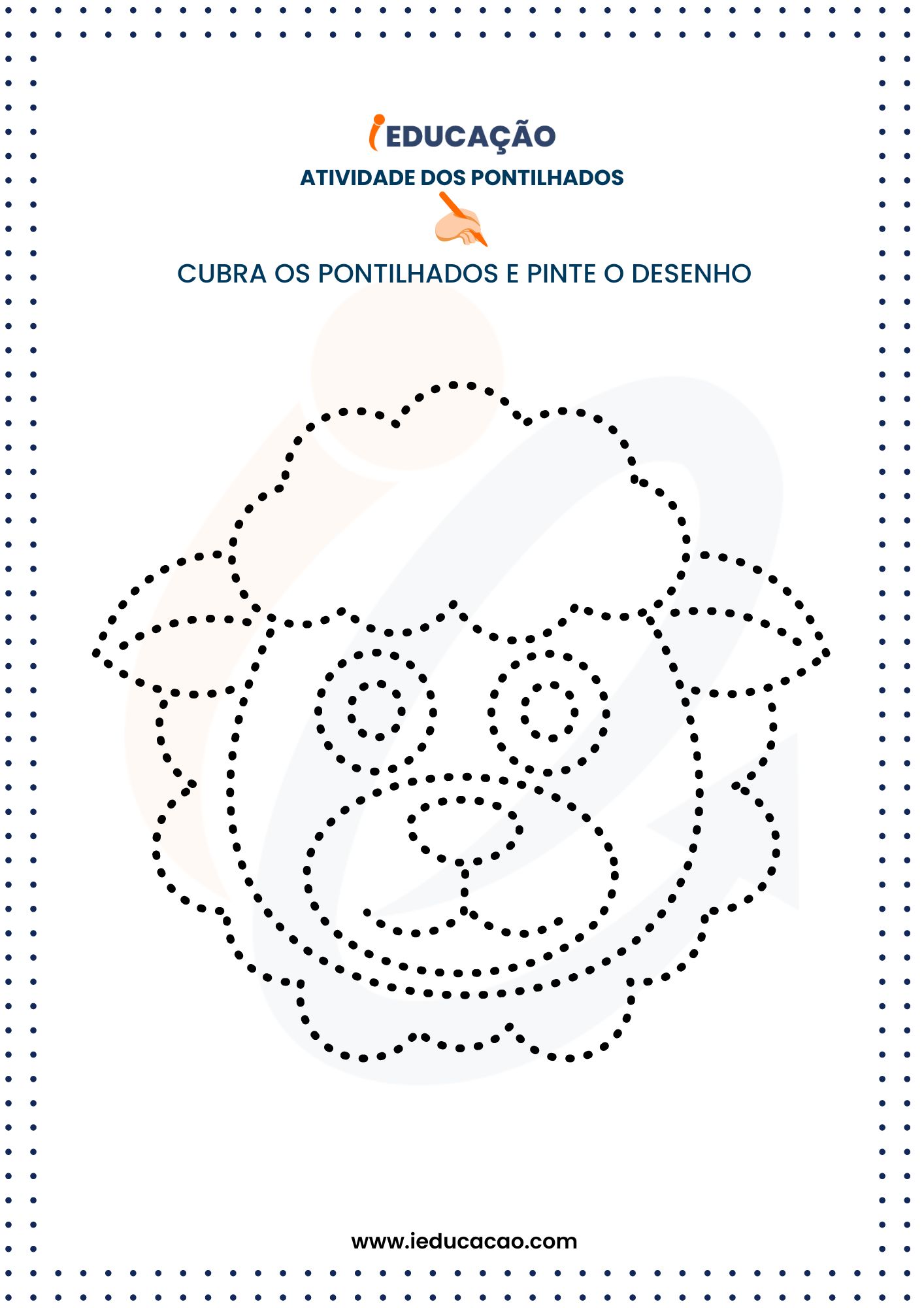 Atividades de Pontilhado- Desenhos Pontilhados - Ovelha para Colorir