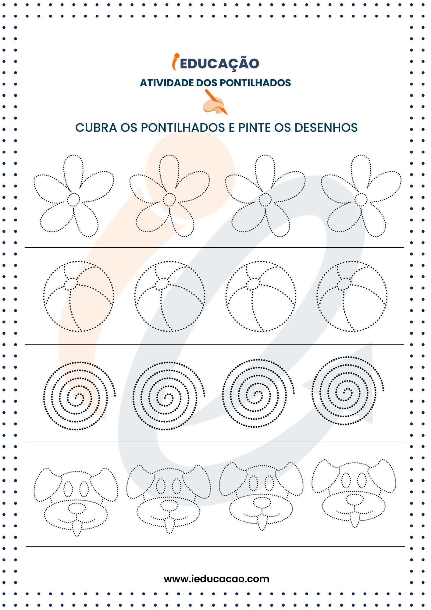 Atividades de Pontilhado- Desenhos Pontilhados para Imprimir