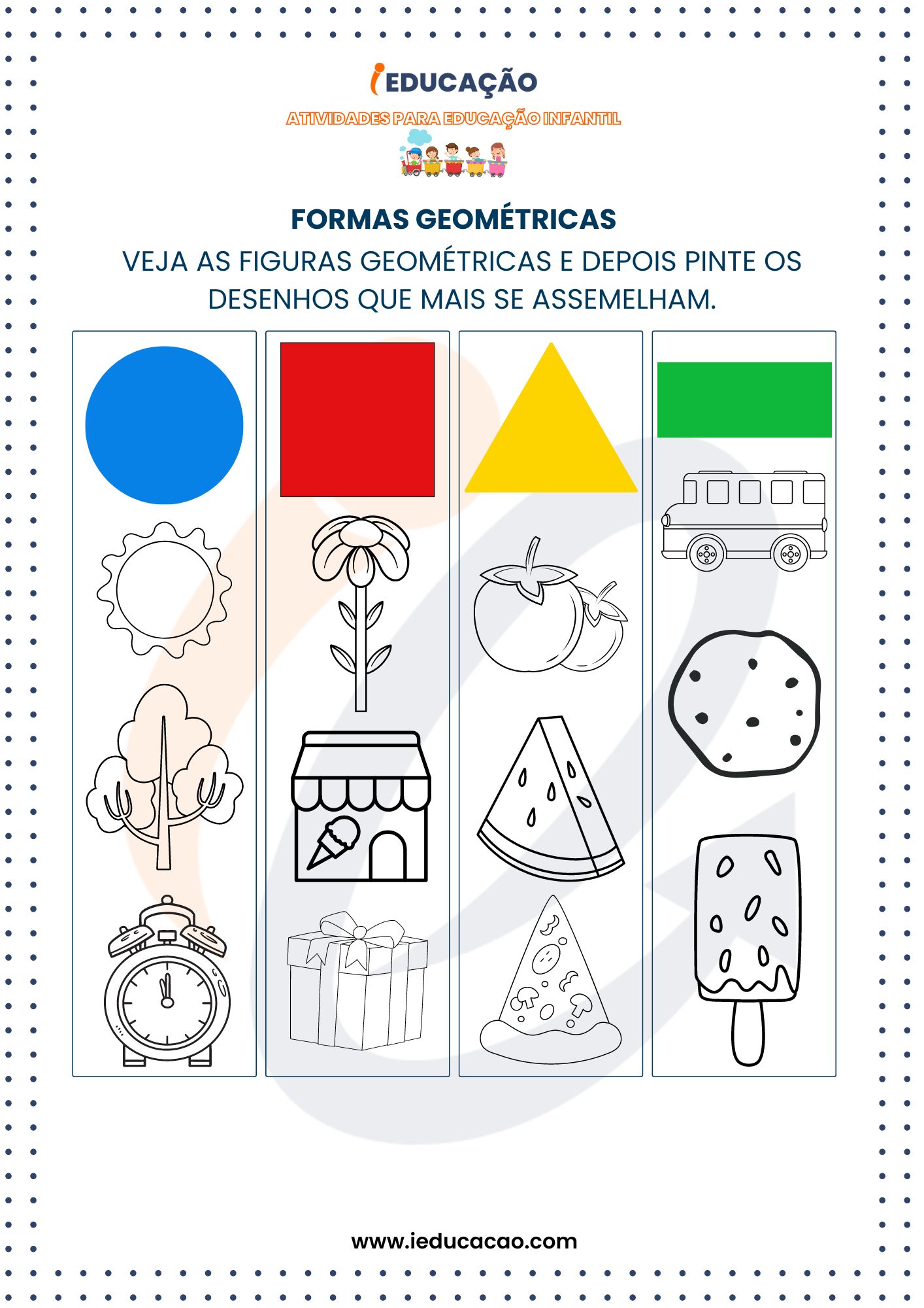 Caderno de Atividades para Educação infantil com Formas Geométricas- Atividades com Formas Geométricas para Educação Infantil