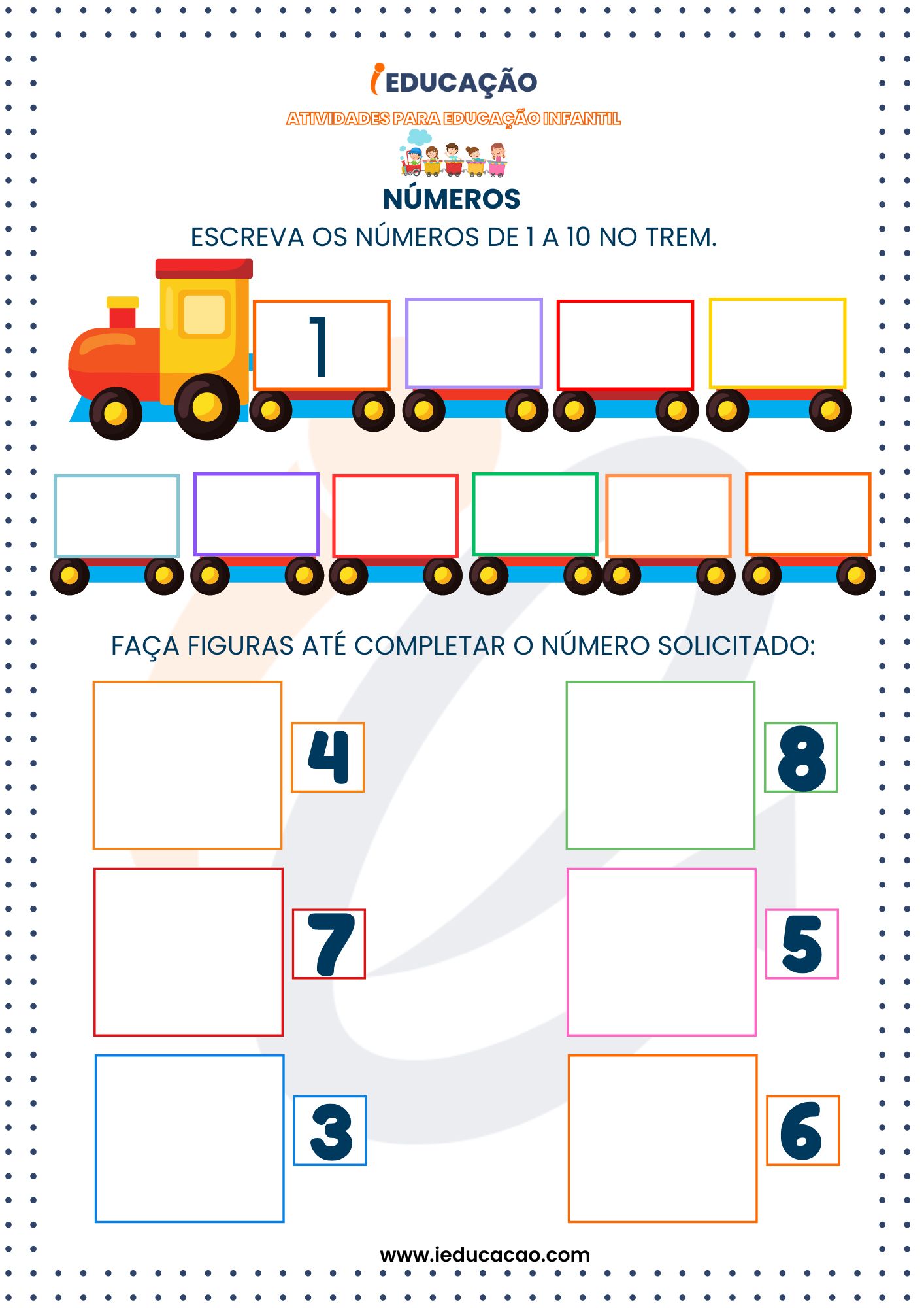 Caderno de Atividades para Educação infantil com Números