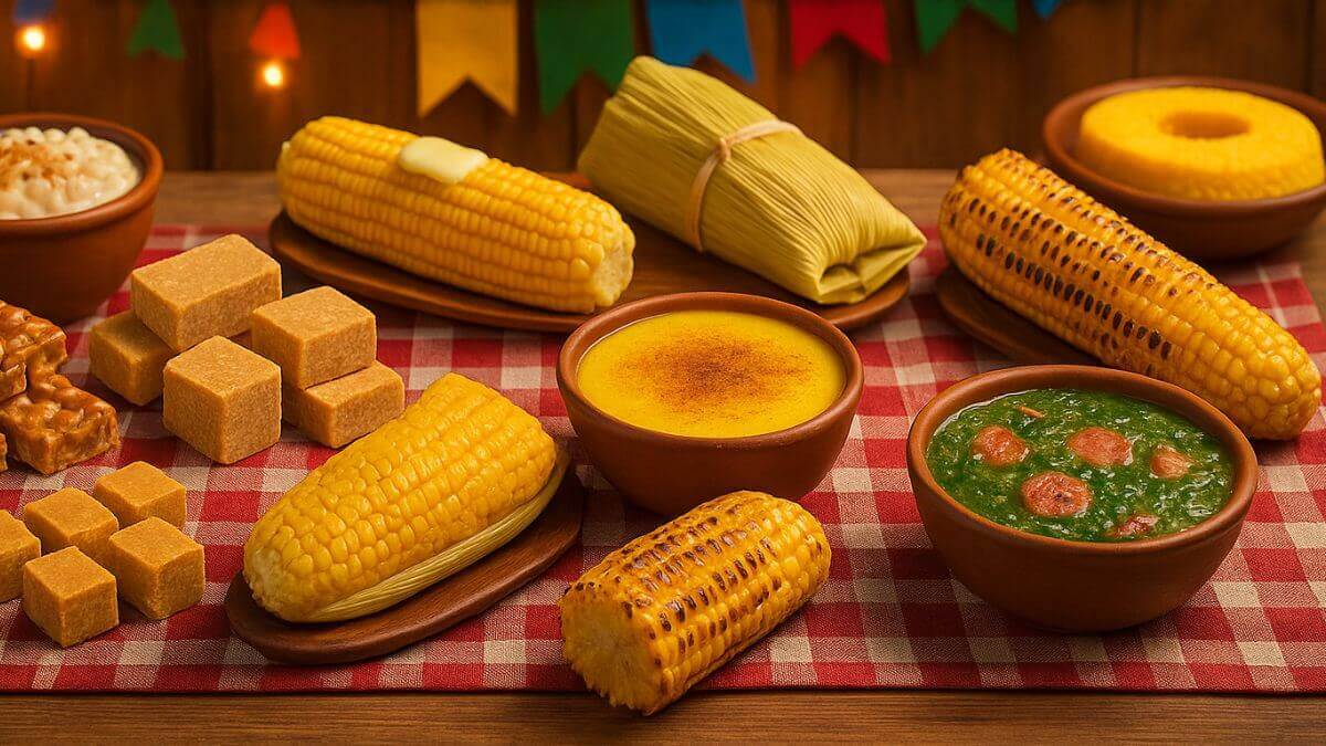 Decoração de Festa Junina Caipira para Imprimir - iEducação Comidas Típicas de Festa Junina