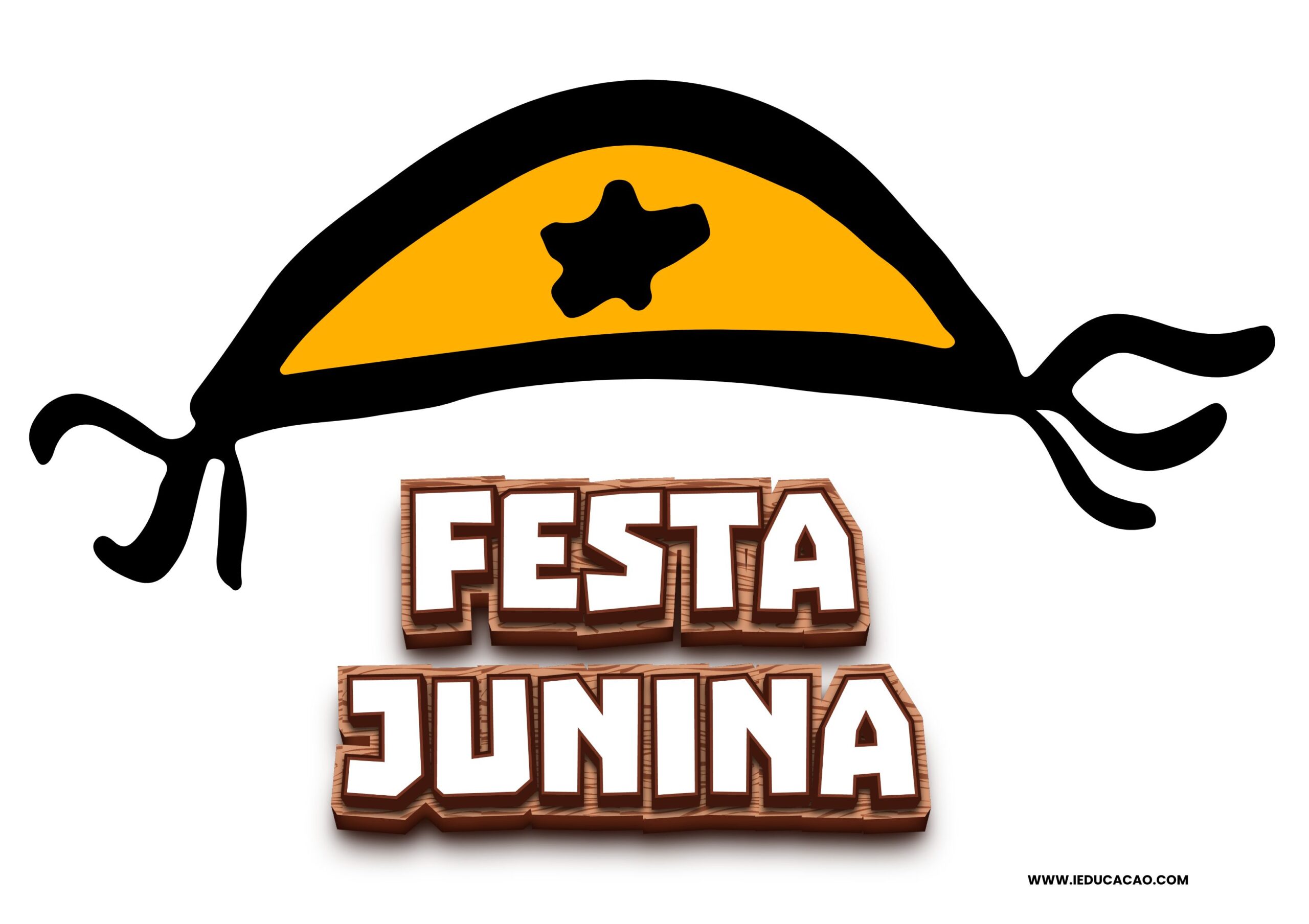 Decoração de Festa Junina para imprimir Chapéu Nordestino para imprimir.