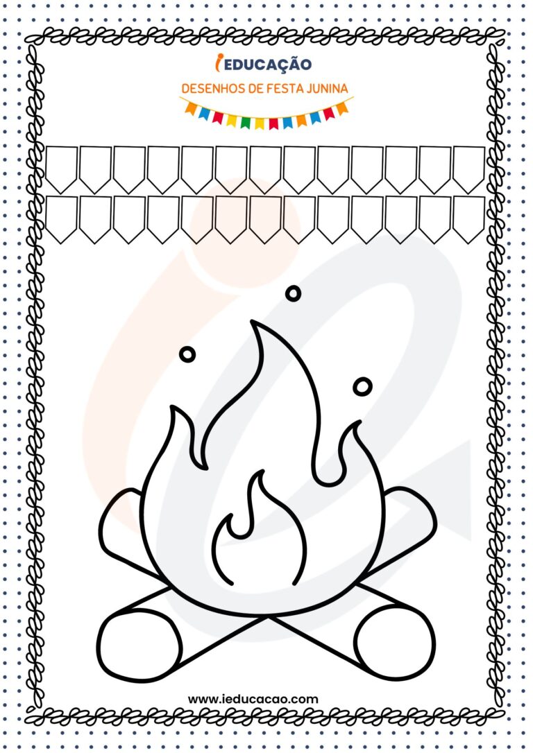 Desenhos de Festa Junina para Imprimir e Colorir