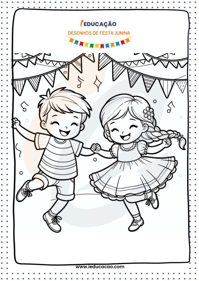 Desenhos de Festa Junina para Imprimir e Colorir