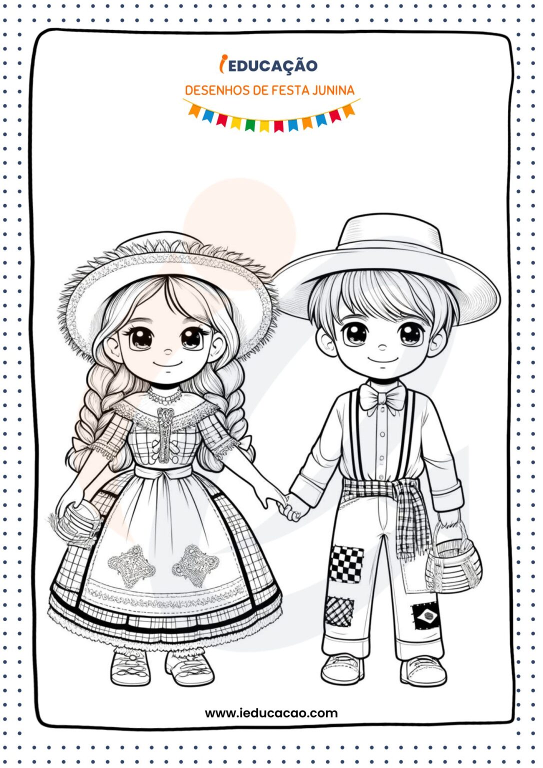 Desenhos de Festa Junina para Imprimir e Colorir