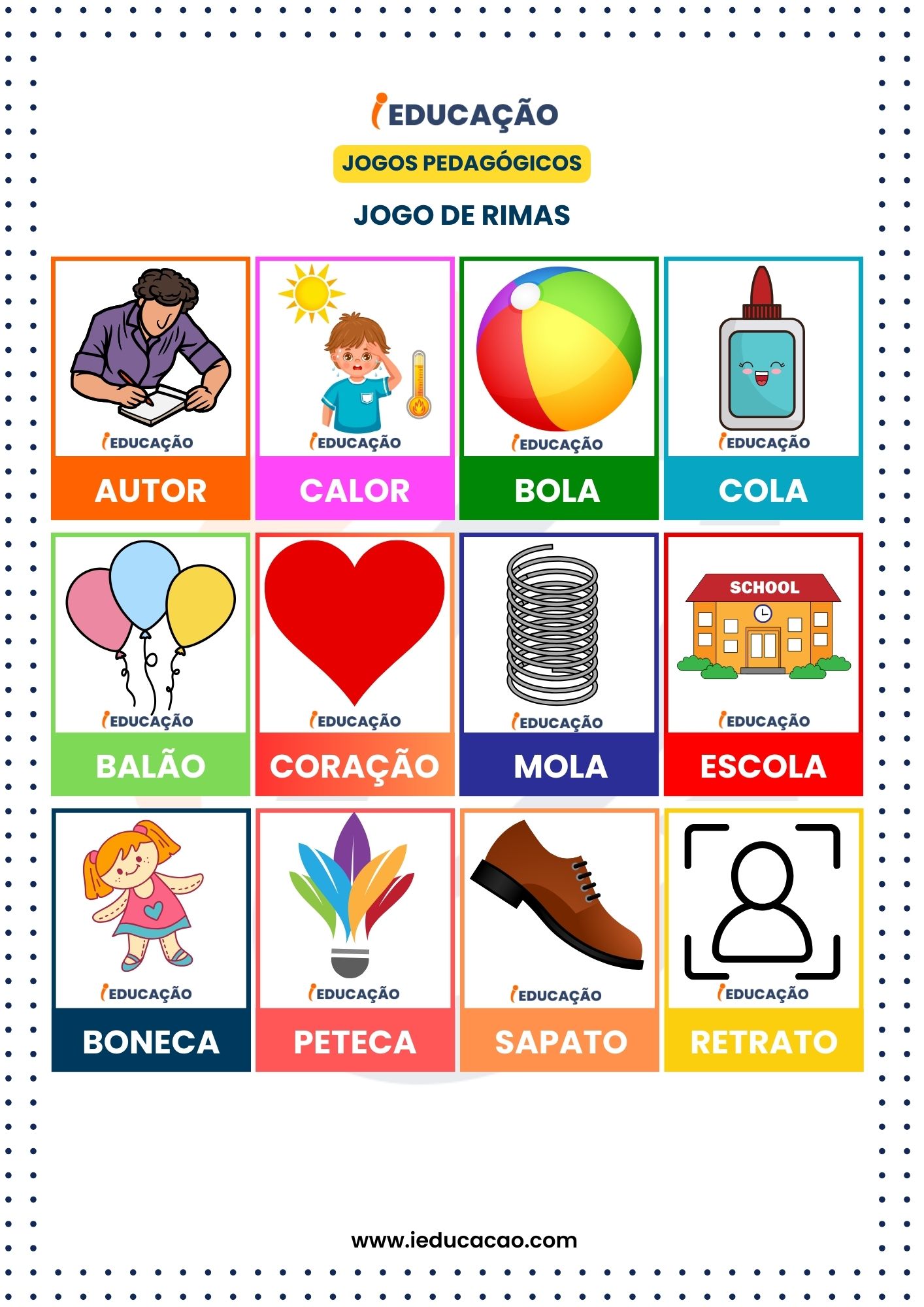 Jogos Pedagógicos Educação Infantil- Jogo das Rimas