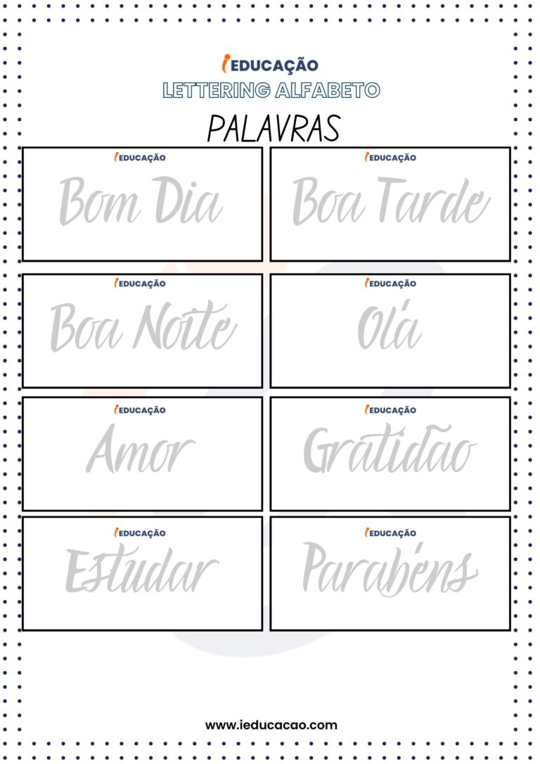 Lettering Alfabeto para Imprimir e Treinar a Caligrafia