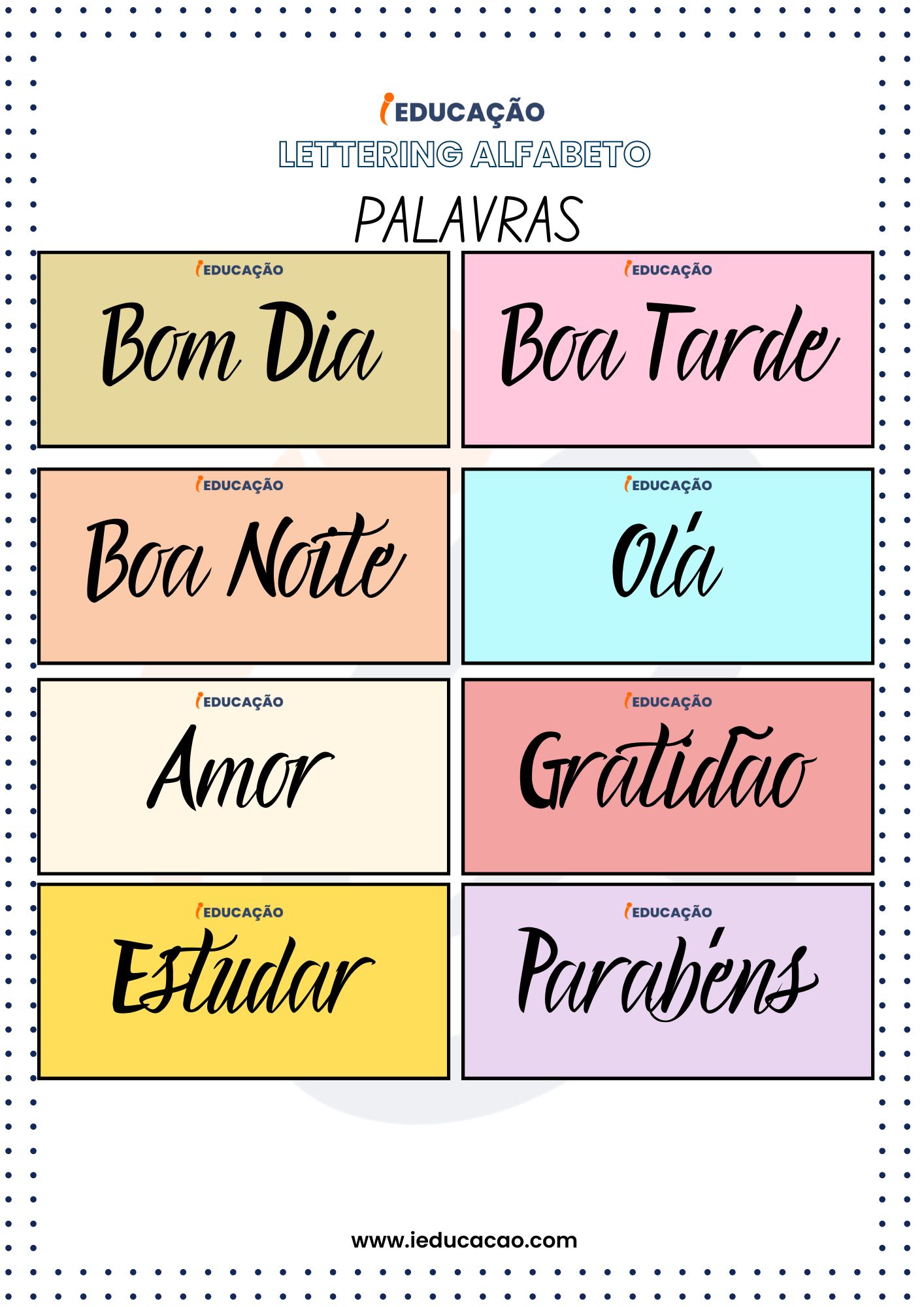 Lettering Alfabeto- Palavras em Lettering para Imprimir