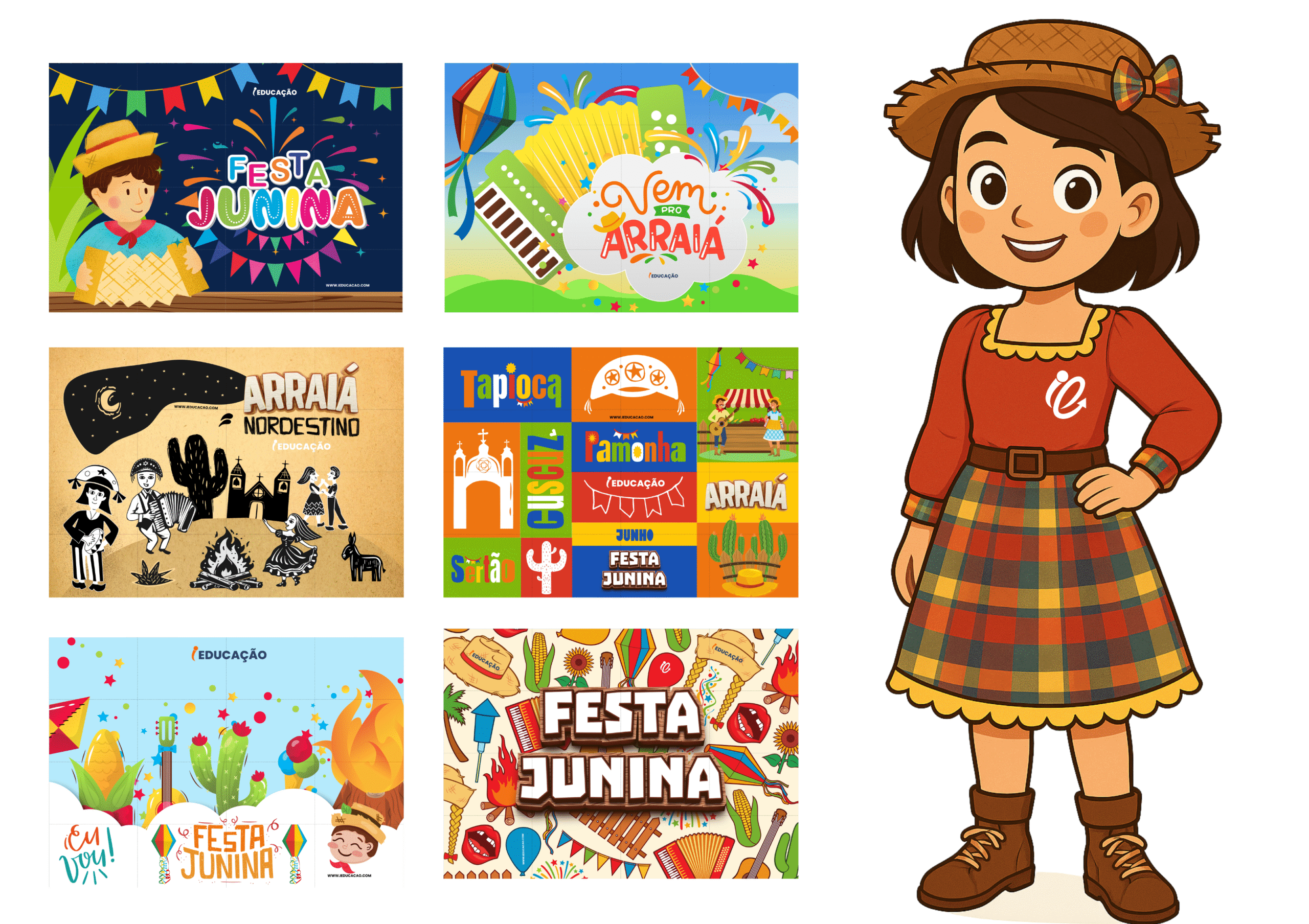 Painel para Festa Junina com Modelos Incríveis para Imprimir - iEducação Painéis para Festa Junina - Fáceis de Montar
