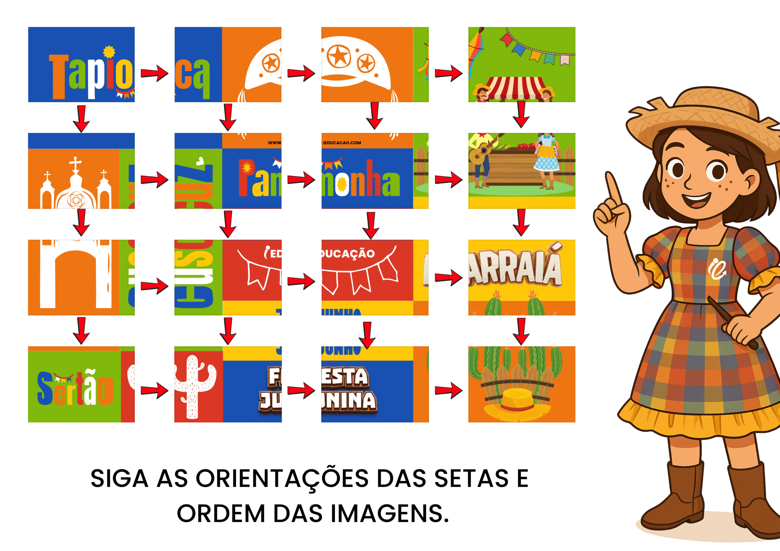 Painel para Festa Junina com Modelos Incríveis para Imprimir - iEducação Painel para Festa Junina - Decoração Festa Junina