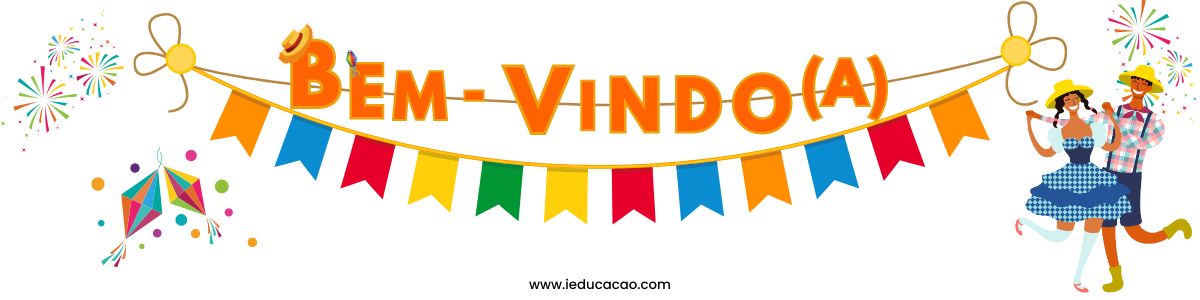 Varal de Letras para Festa Junina - Arraiá - Decoração de Festa Junina com varal de Bem Vindos.