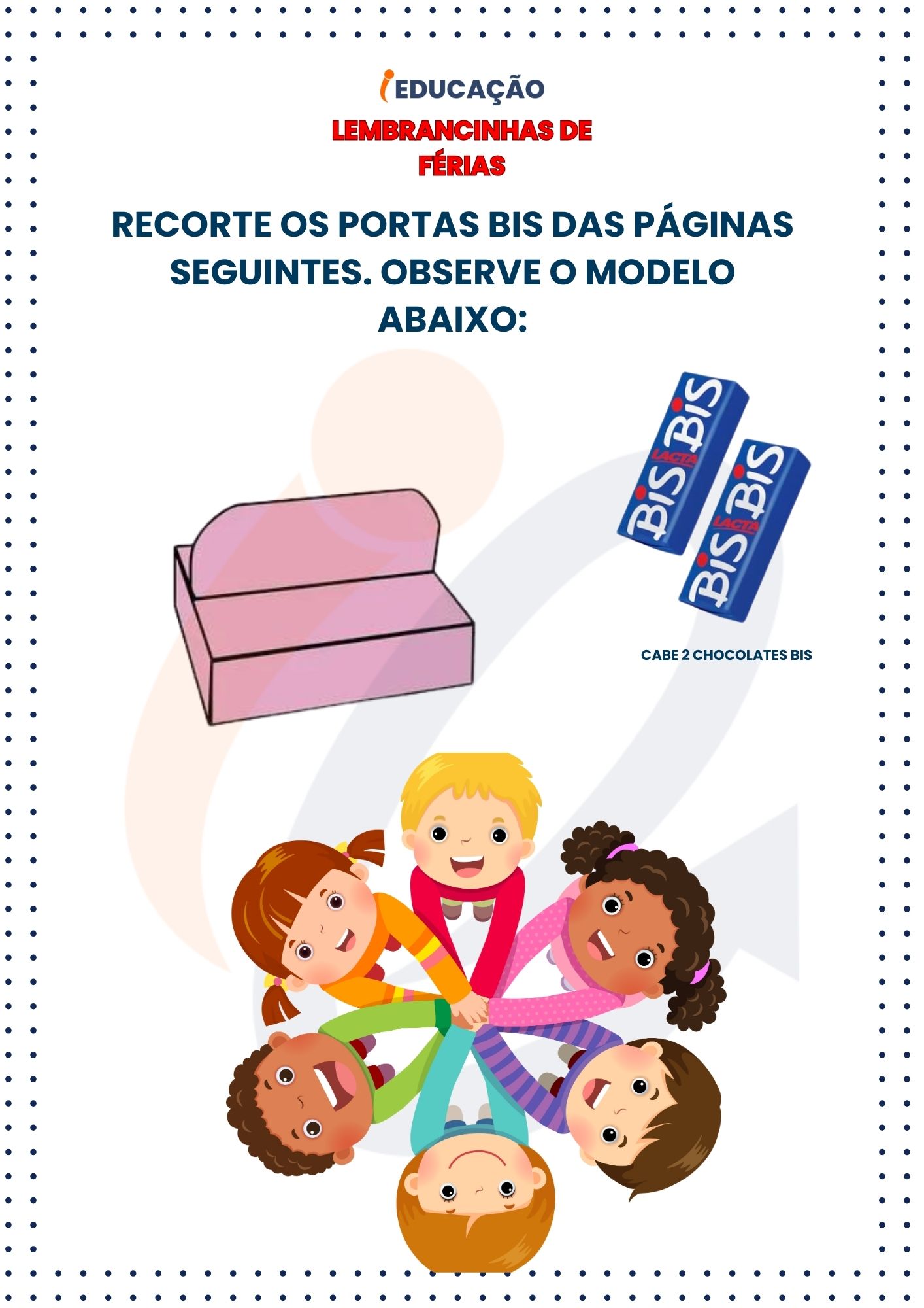 Lembrancinha de Férias para Imprimir- Porta Bis