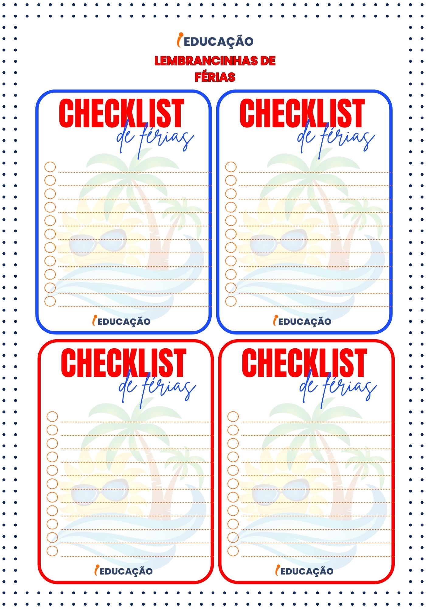 Lembrancinha de Férias_ Checklist de Férias