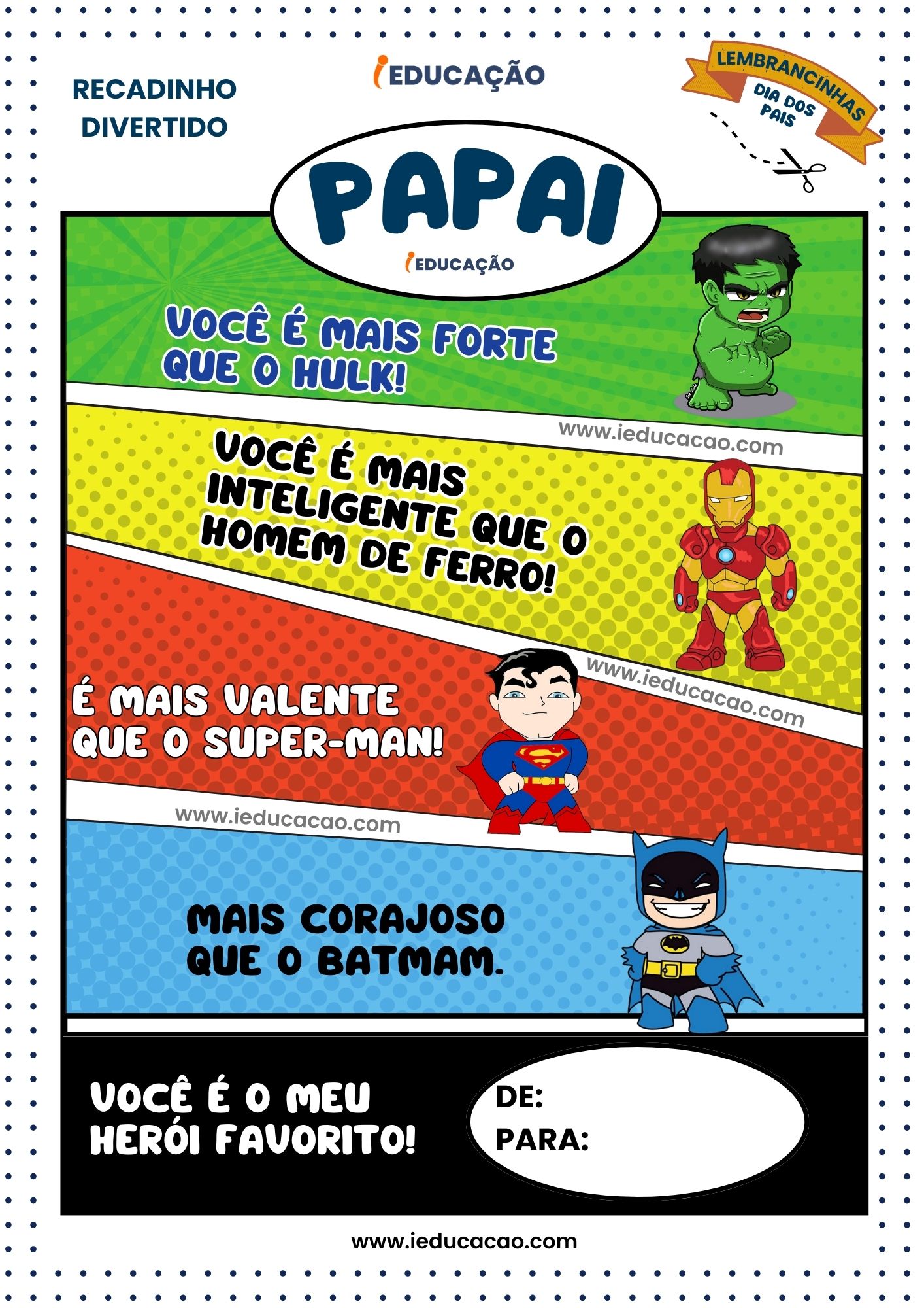 Lembrancinhas Dia dos Pais- Carta divertida para o papai - Recadinho para o dia dos pais.jpg