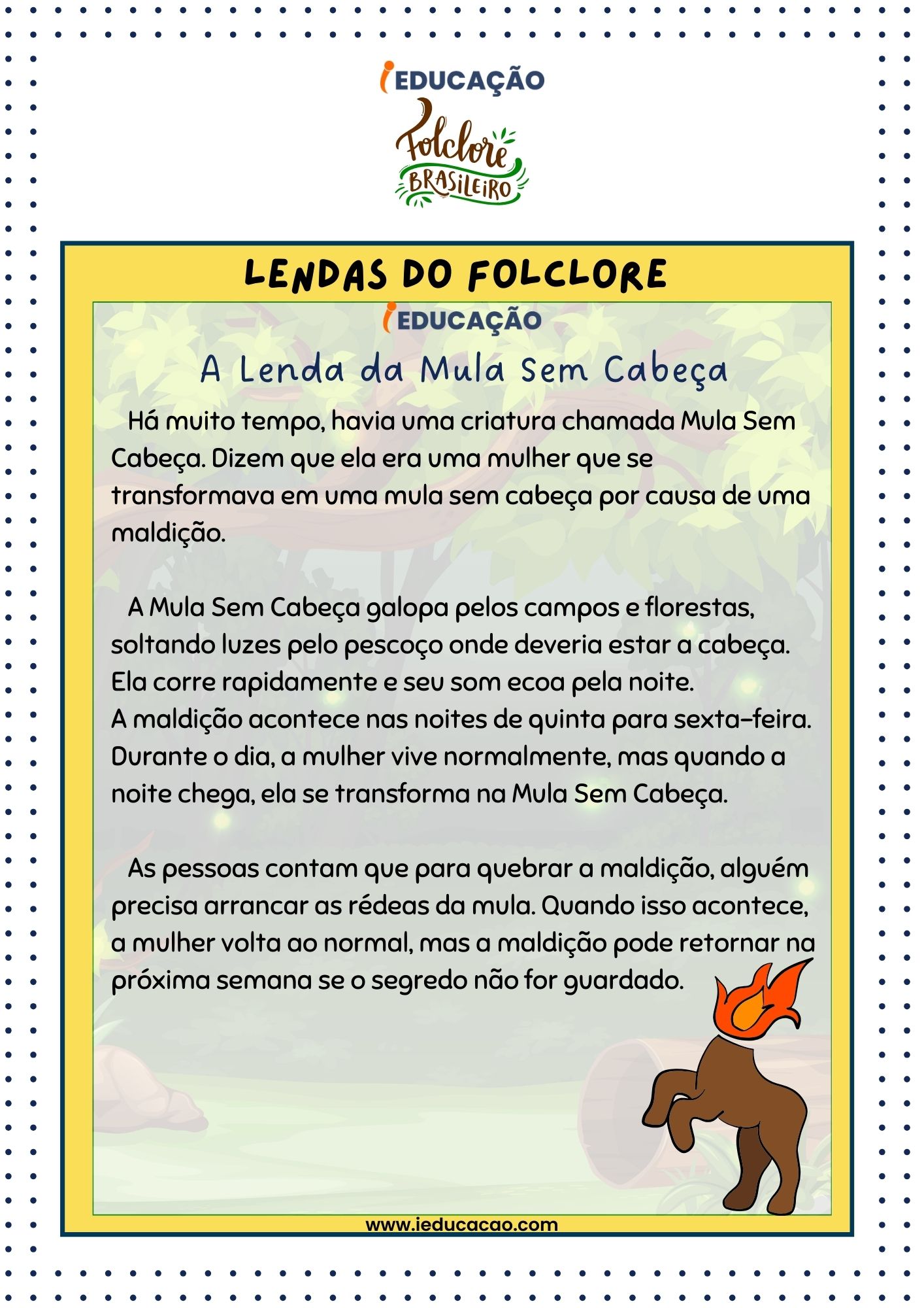 Lendas do Folclore - Lenda da Mula sem Cabeça