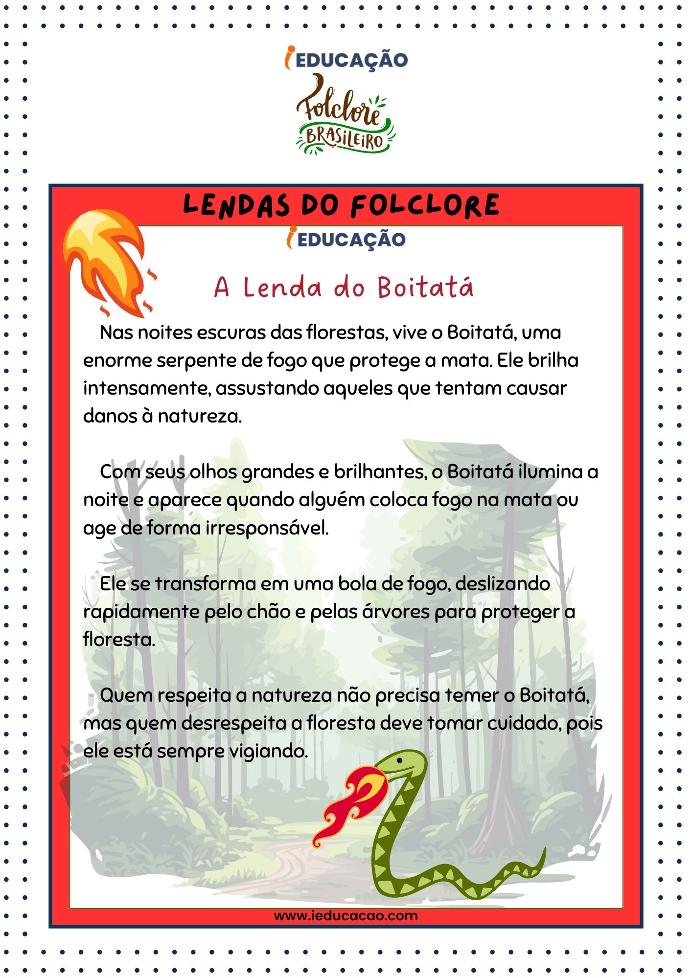 Lendas do Folclore - Lenda do Boitatá