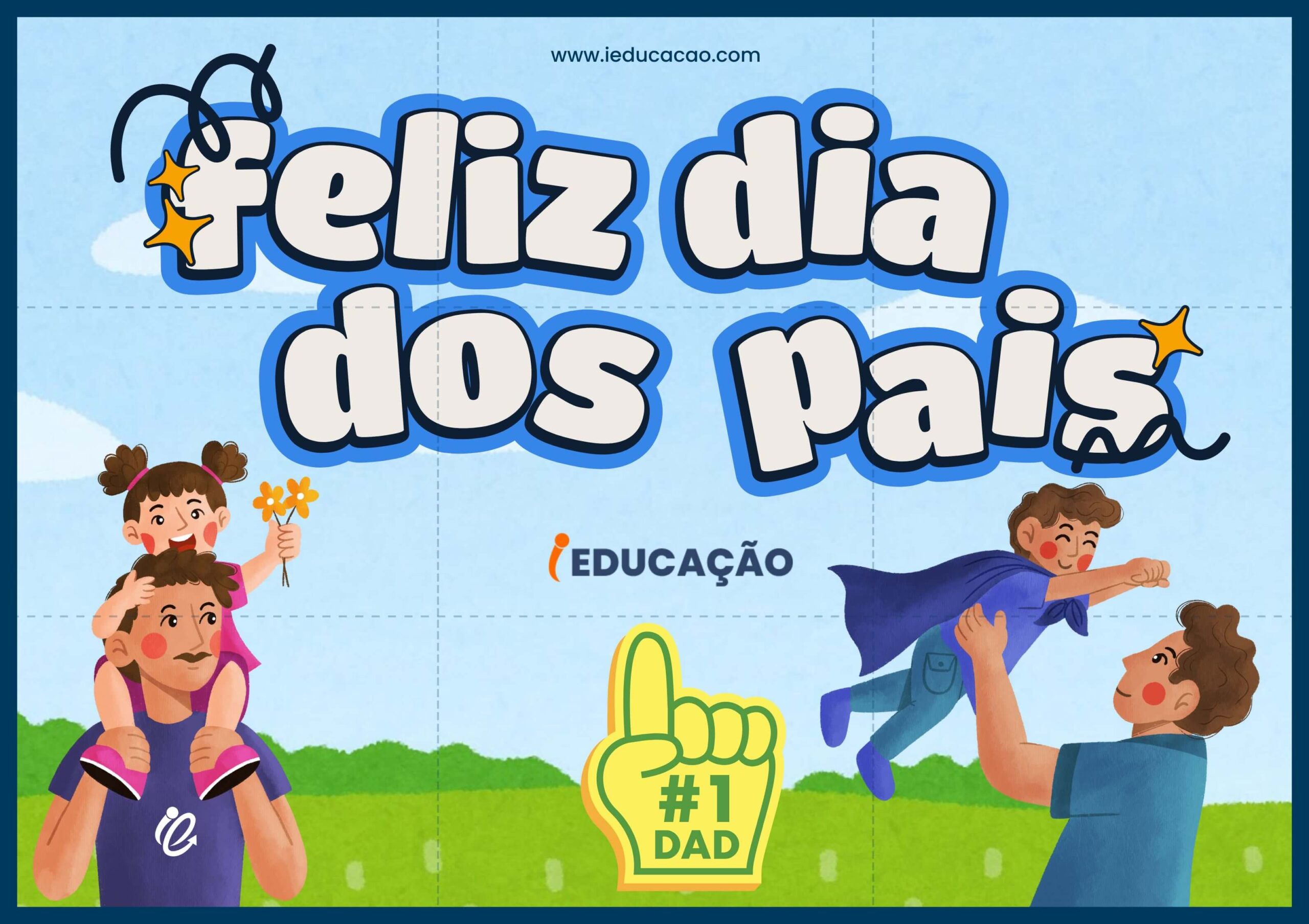 Painel Dia dos Pais para Imprimir - Feliz Dia dos Pais.