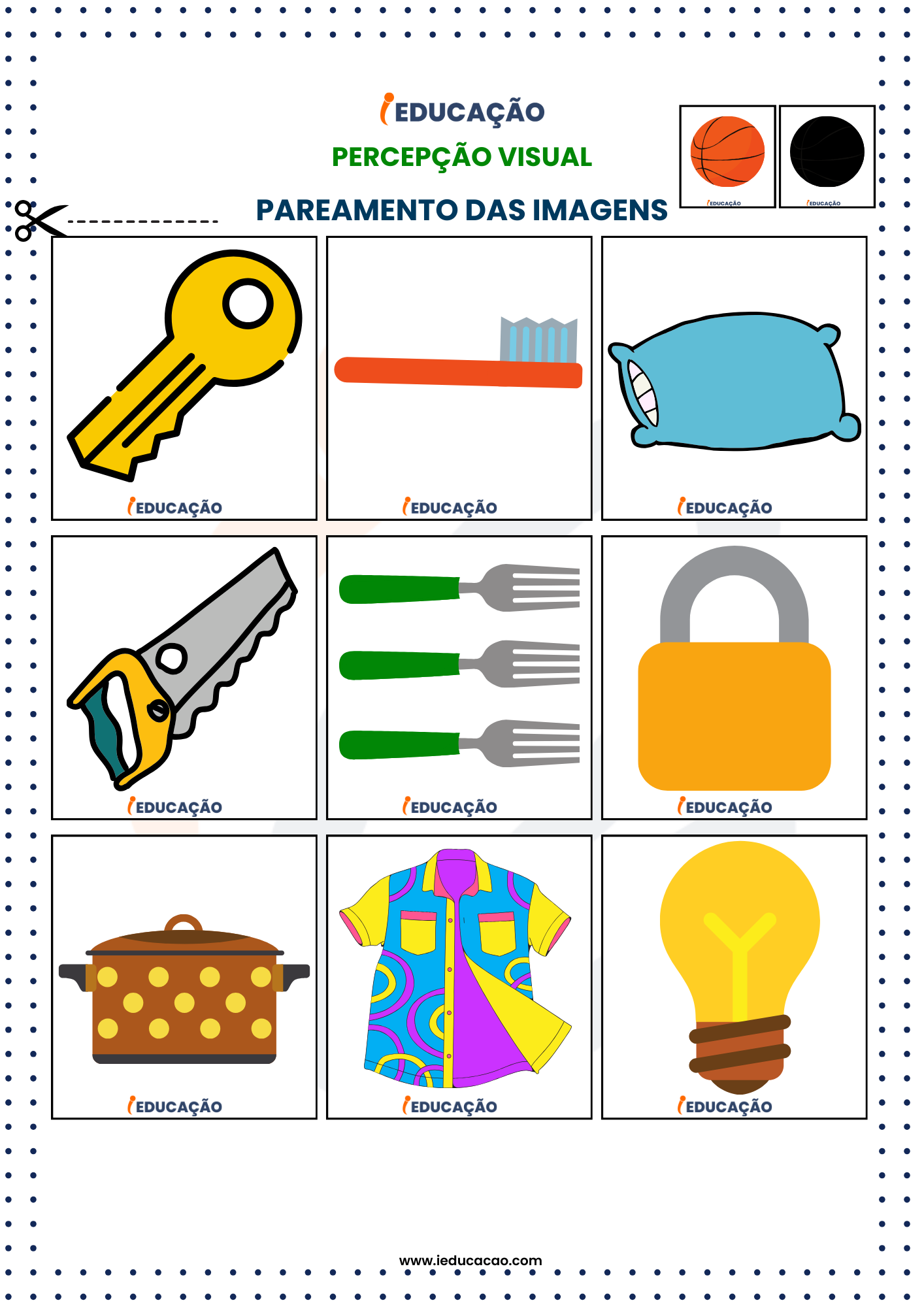 Percepção Visual_ Atividade Pareamento Infantil