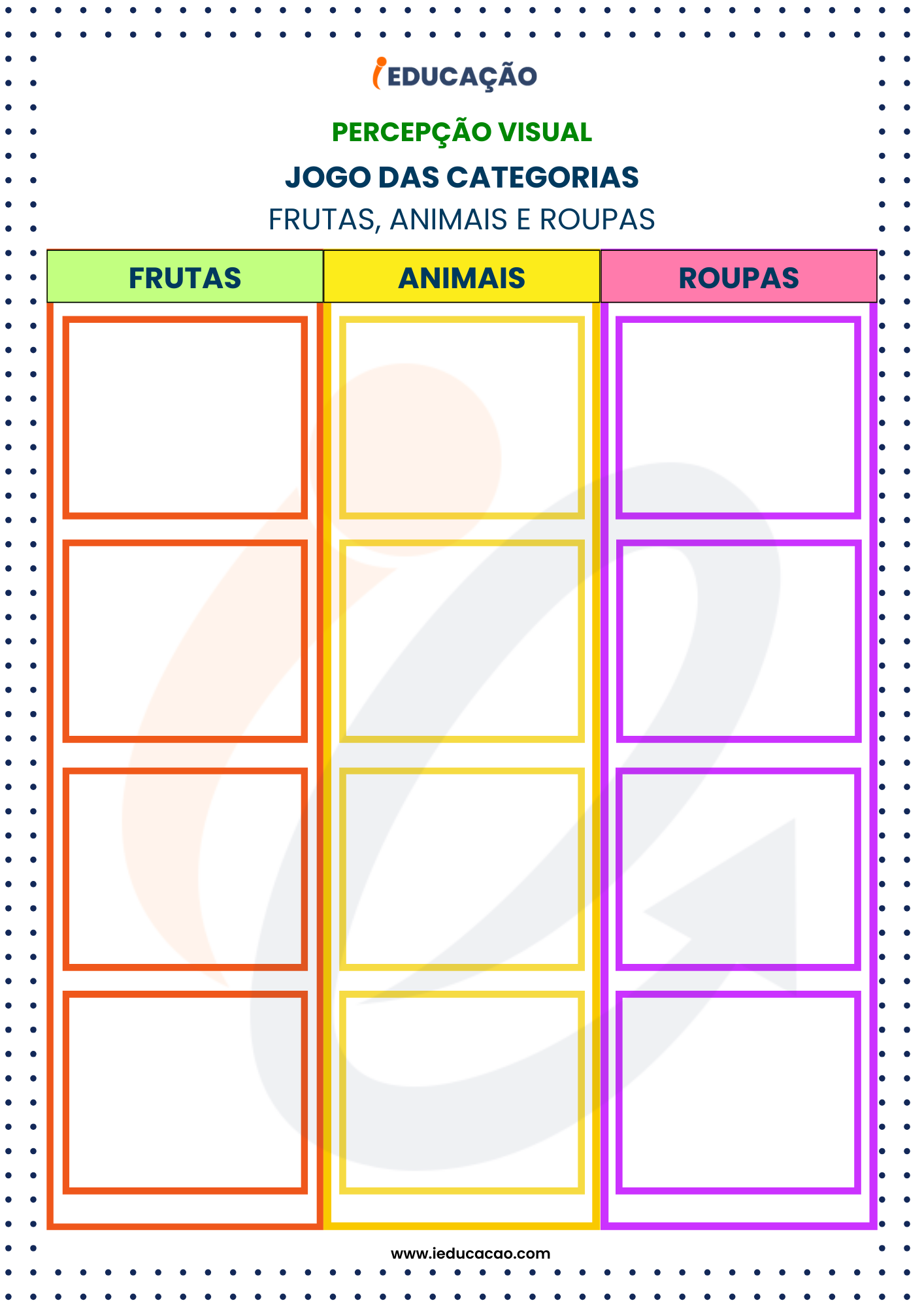 Percepção Visual_ Jogo das Categorias