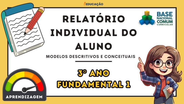 Relatório Individual do Aluno para o 3º Ano Modelos Editáveis.