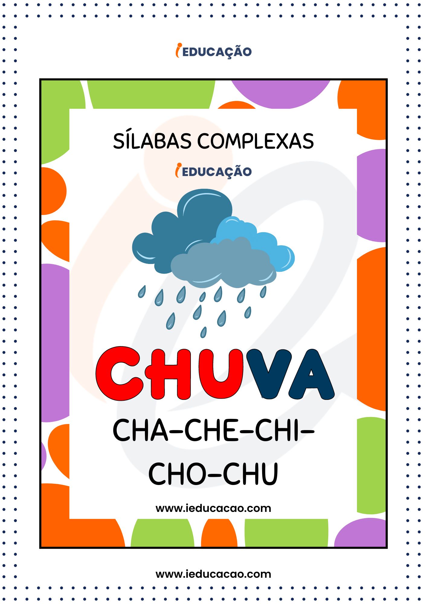 Sílabas Complexas para Imprimir- Chu