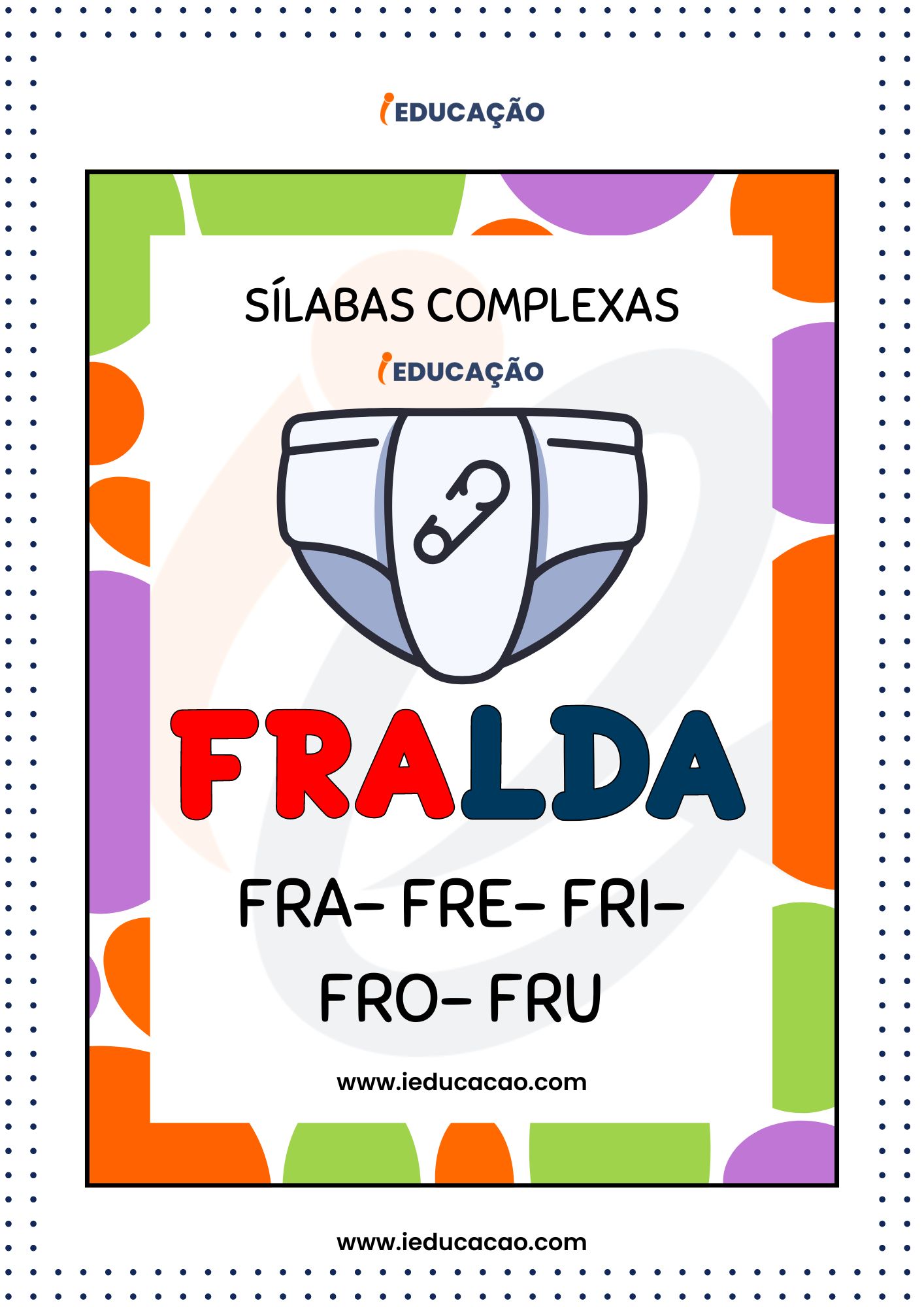 Sílabas Complexas para Imprimir- Fra