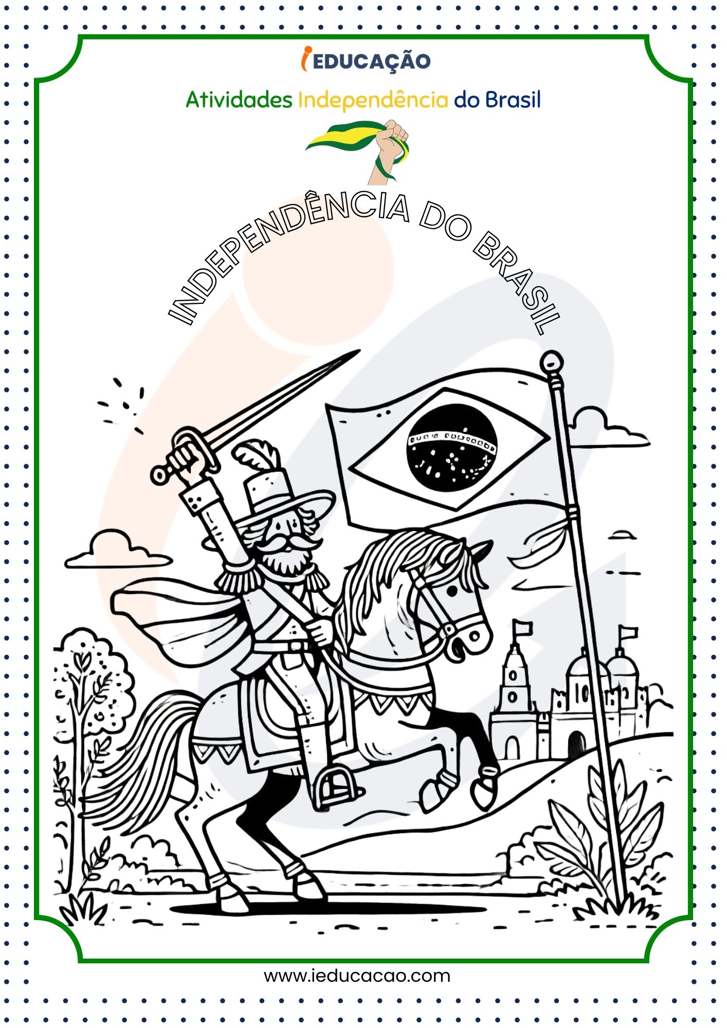 7 de Setembro- Atividades Independência do Brasil-Desenhos da Independência do Brasil para Colorir