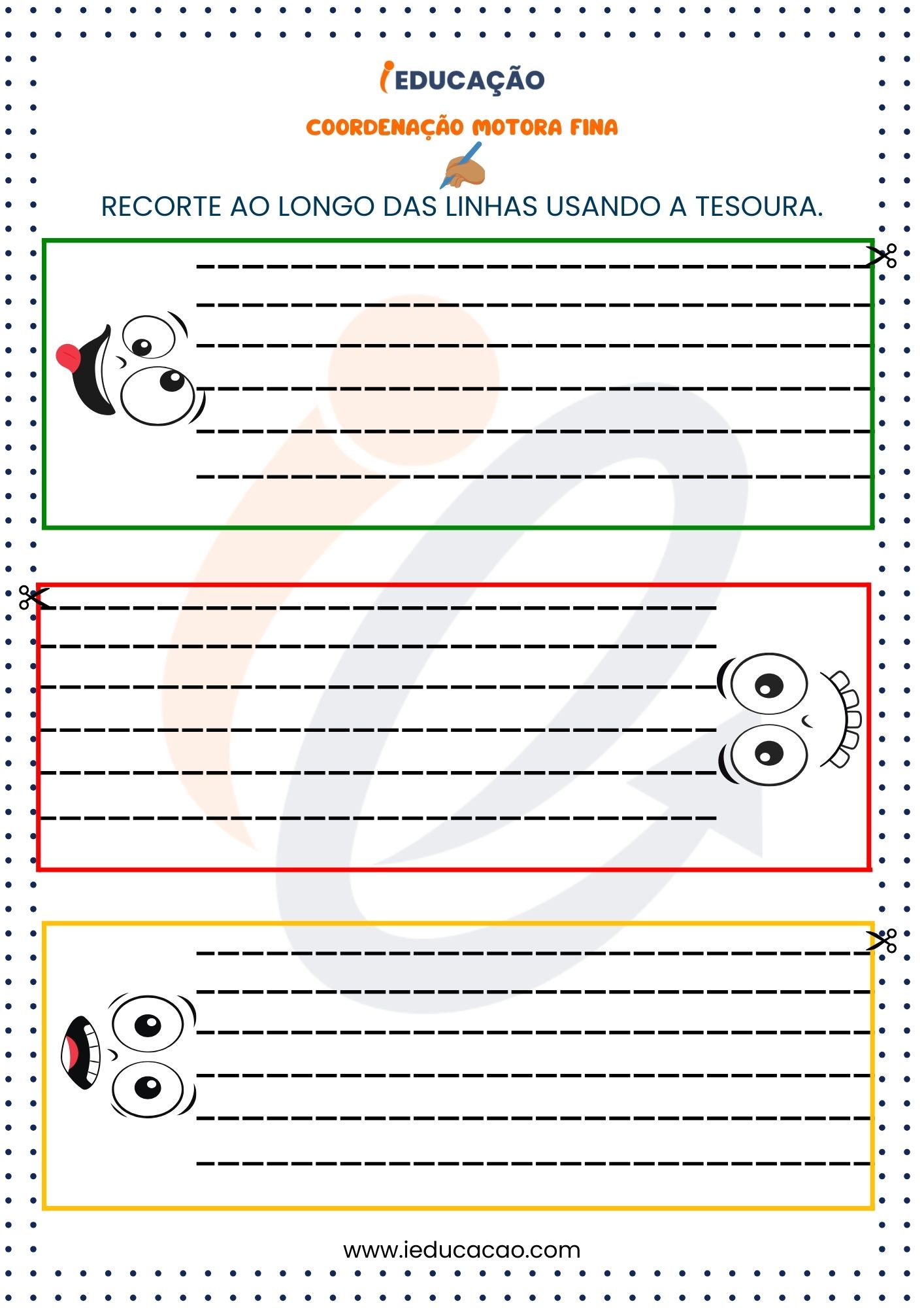 Atividades para Coordenação Motora Fina para Recortar